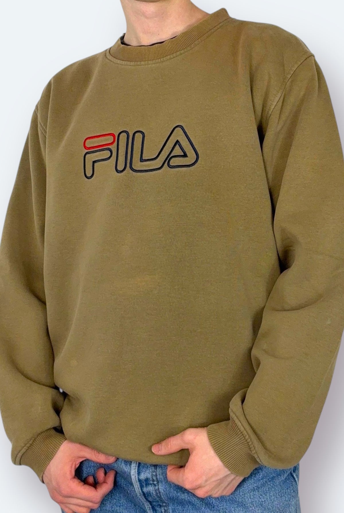 Fila Big Logo Sweater Khaki XL - Vinverse