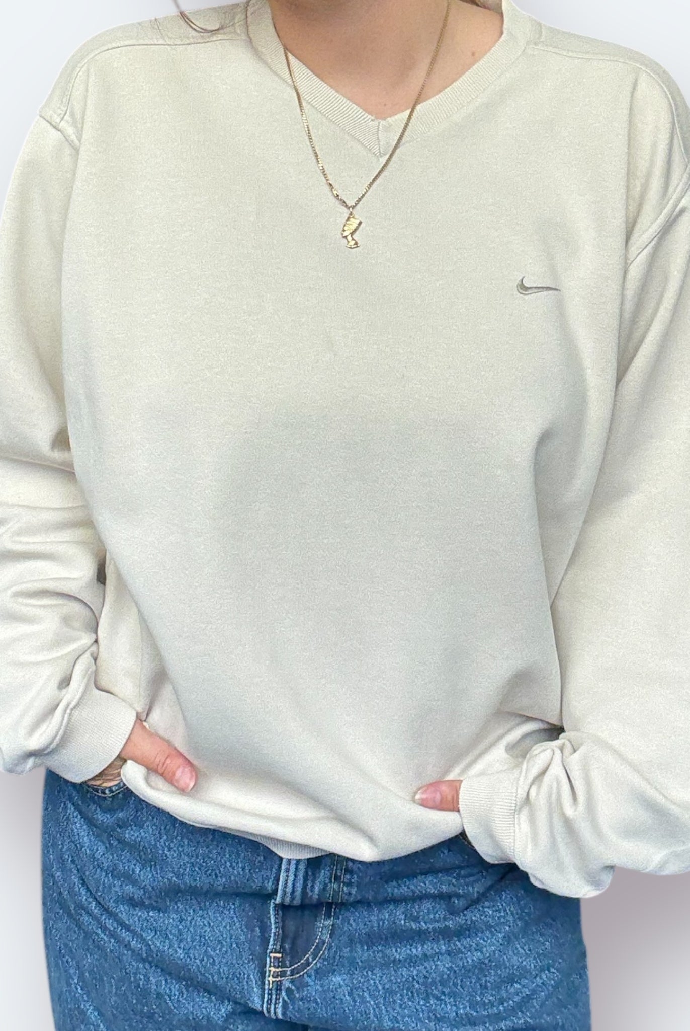 Nike 2000er Sweater Beige M - Vinverse