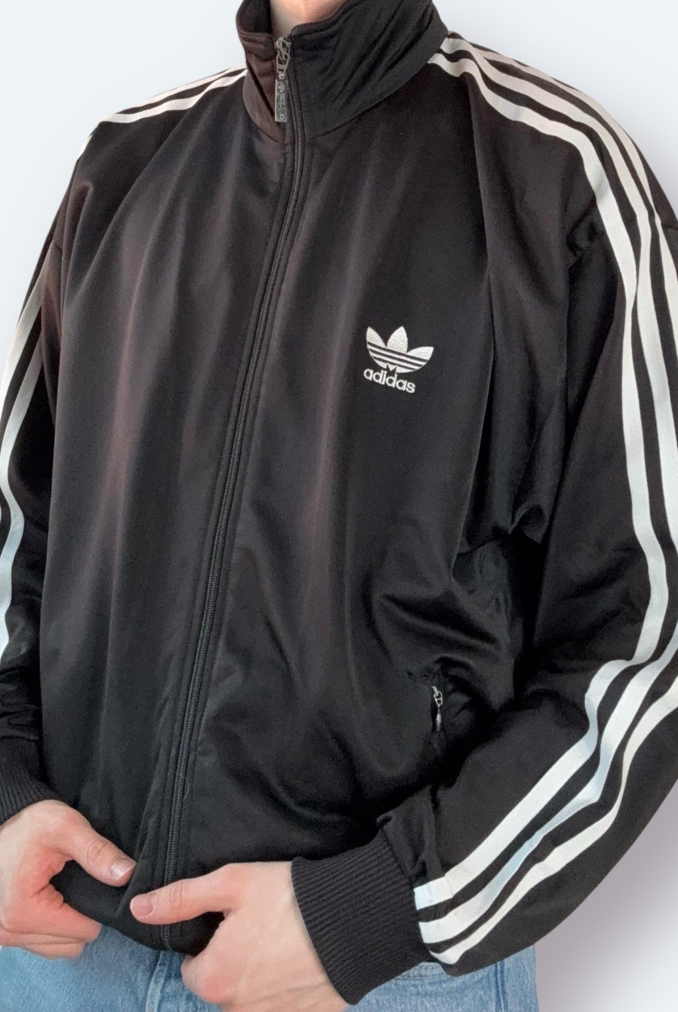 Adidas 90s Vintage Trainingsjacke Schwarz L - Vinverse