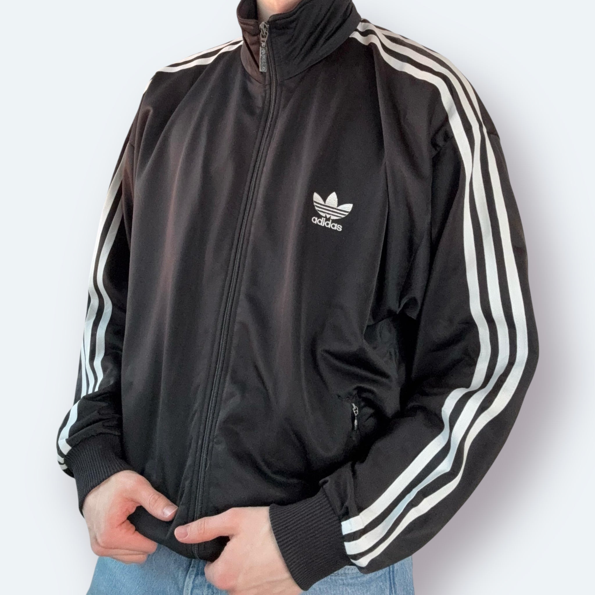 Adidas 90s Vintage Trainingsjacke Schwarz L - Vinverse