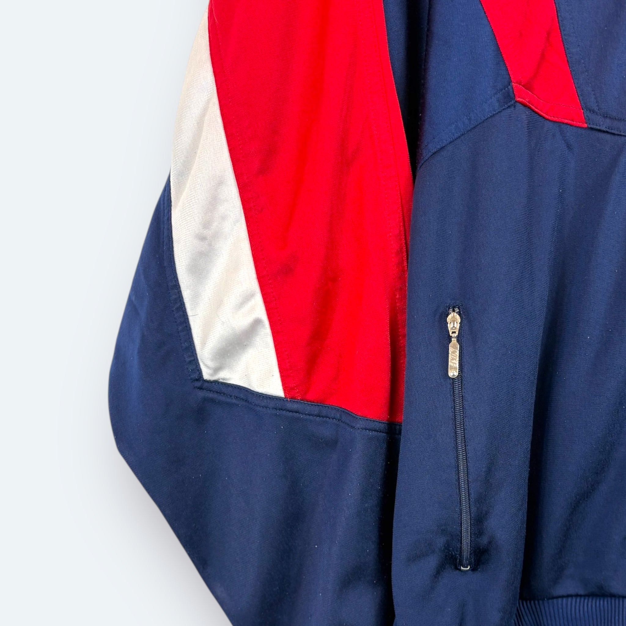 Nike 90s Vintage Trainingsjacke Marineblau Rot L - Vinverse