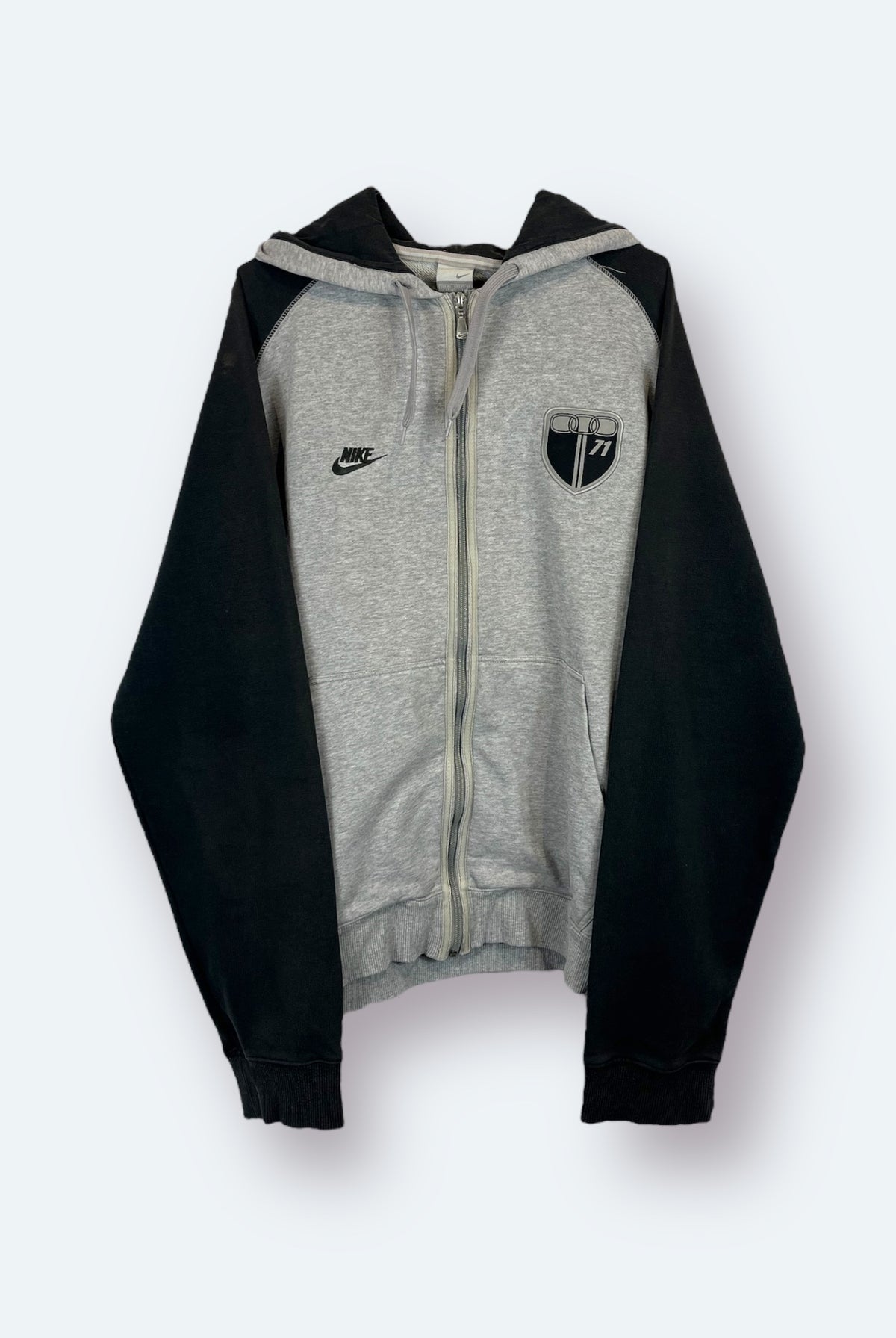 Nike Athletic 2000er Zip Hoodie bestickt Grau XL - Vinverse