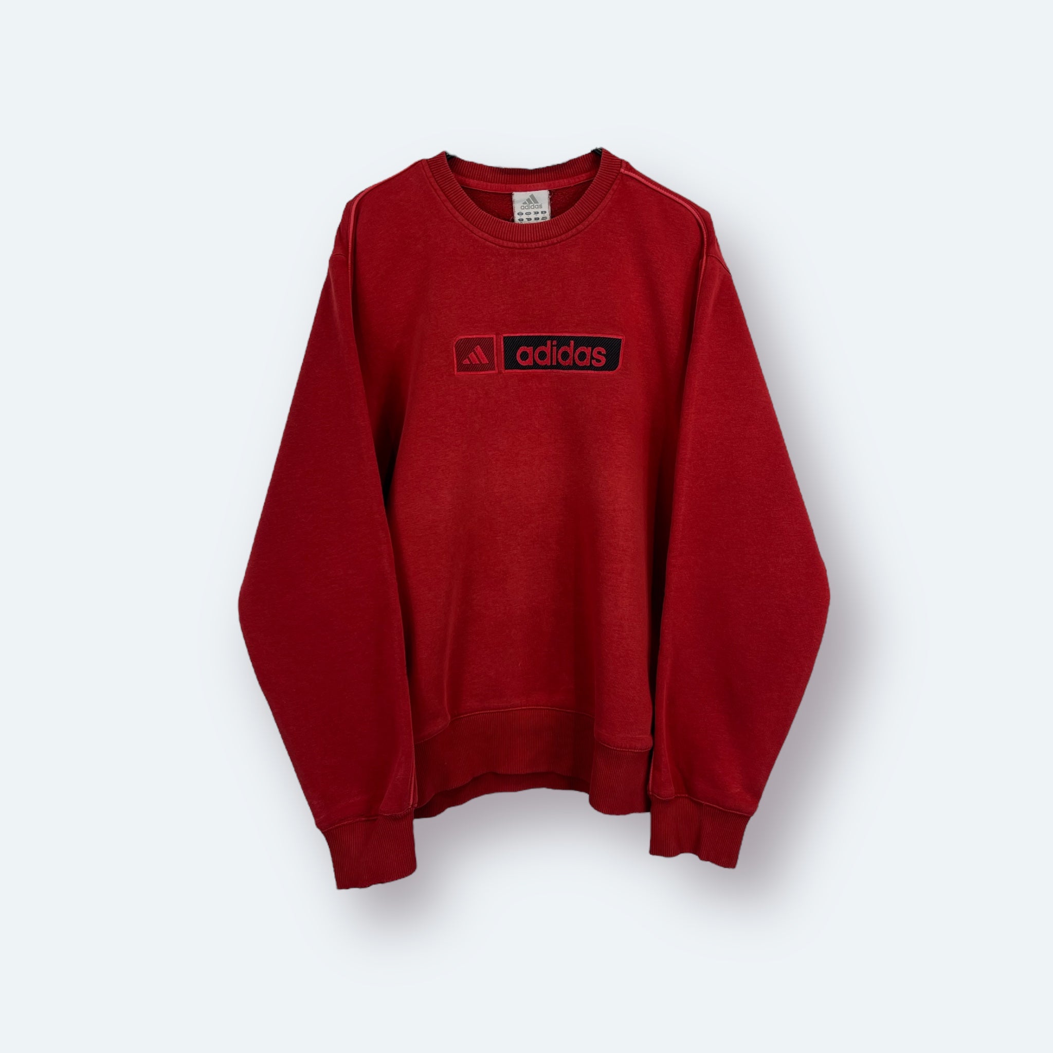 Adidas 2000er Sweater bestickt Rot M - Vinverse