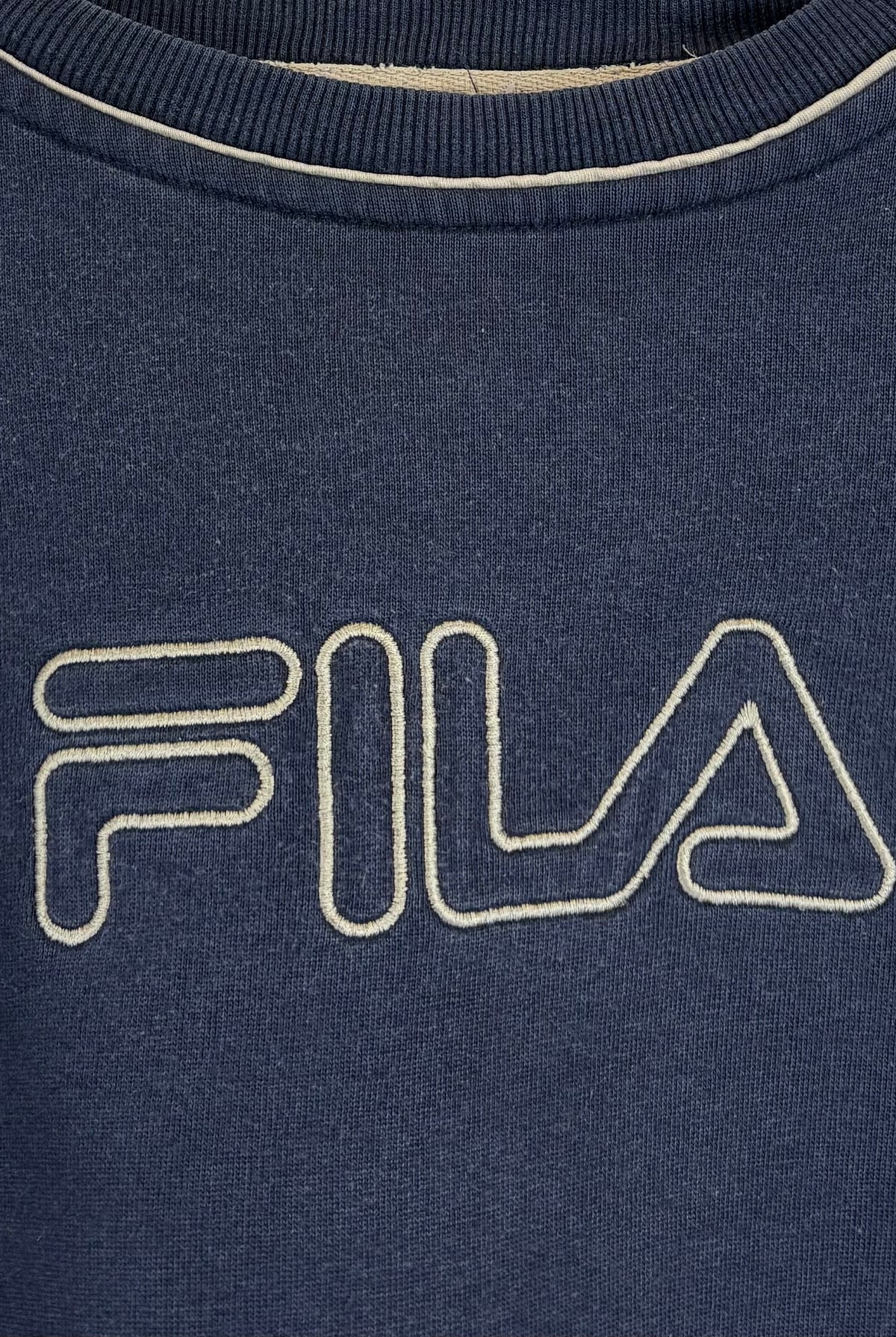 Fila Vintage Big Logo Sweater Marineblau S - Vinverse