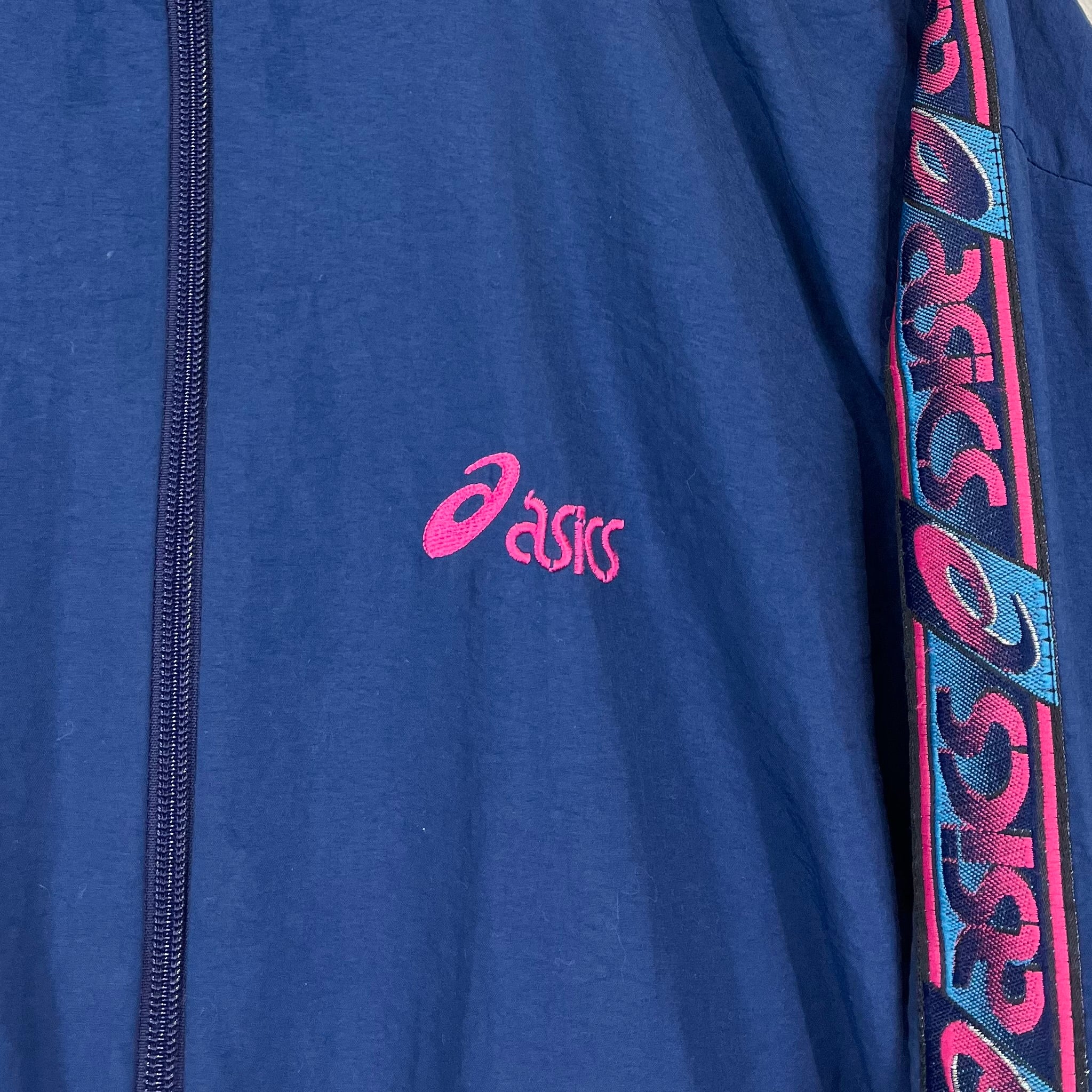 Acics 90er Vintage Trainingsjacke Blau L - Vinverse