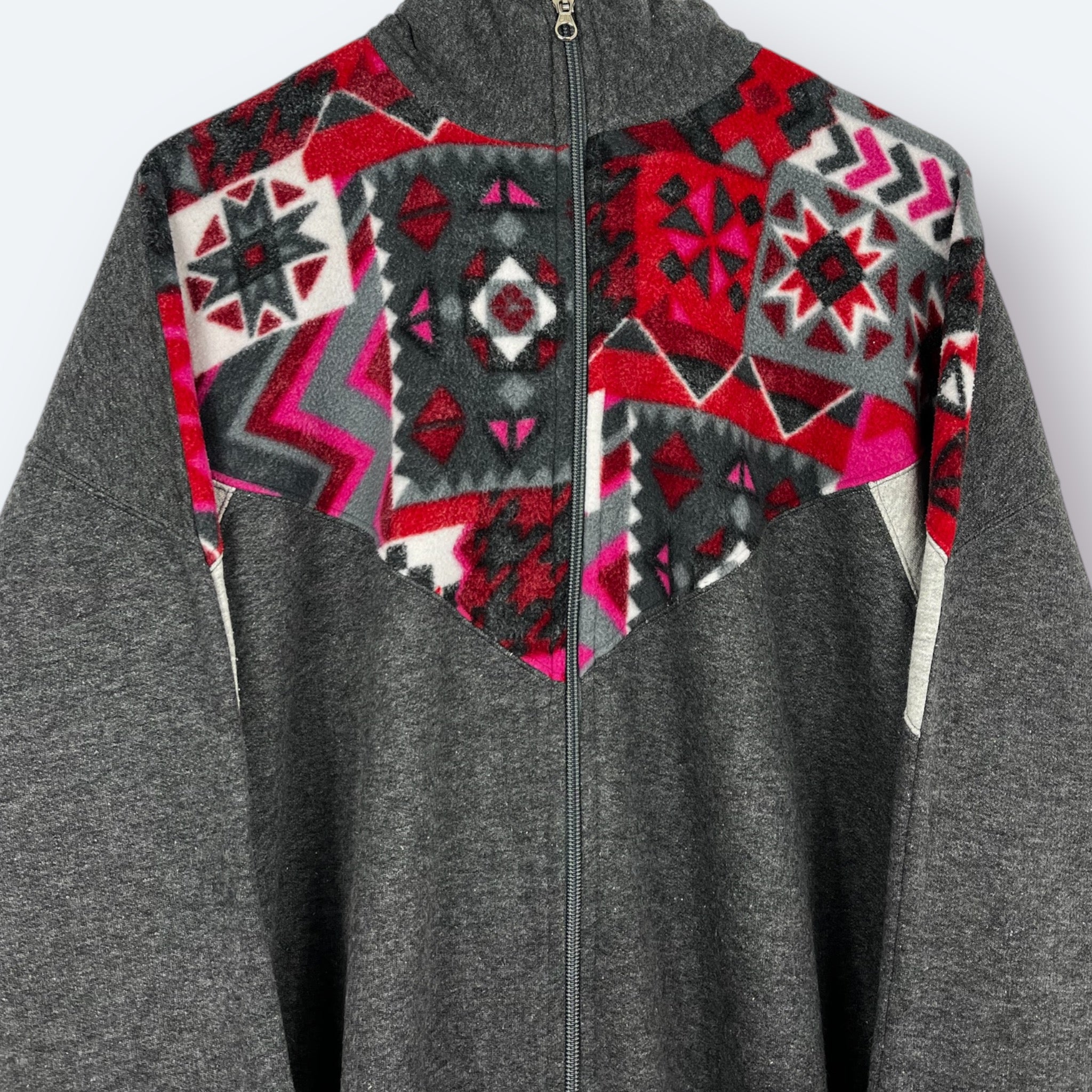 Fleece Sweatjacke Vintage L - Vinverse