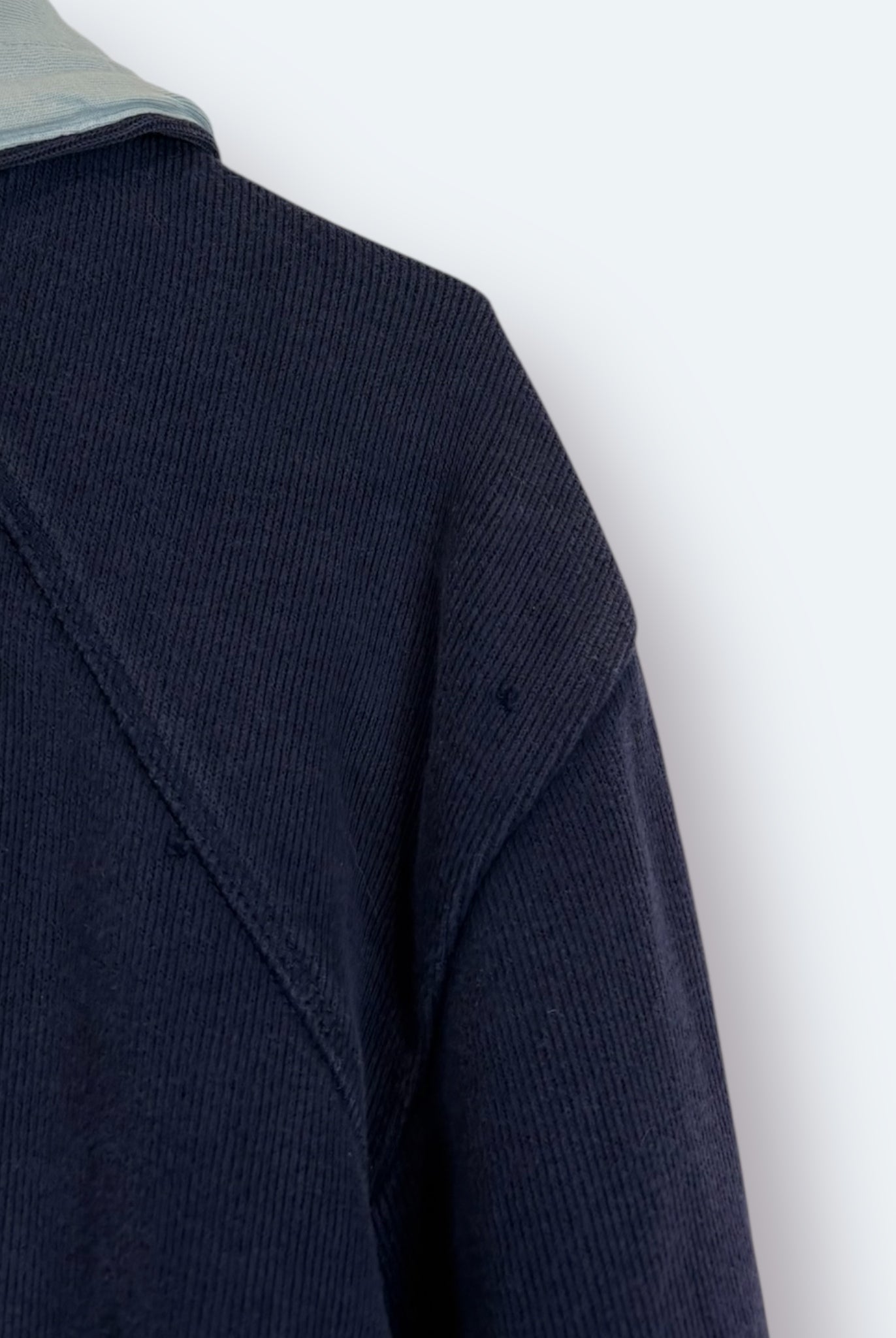 Yves Saint Laurent Vintage Zip Hoodie Marineblau S - Vinverse