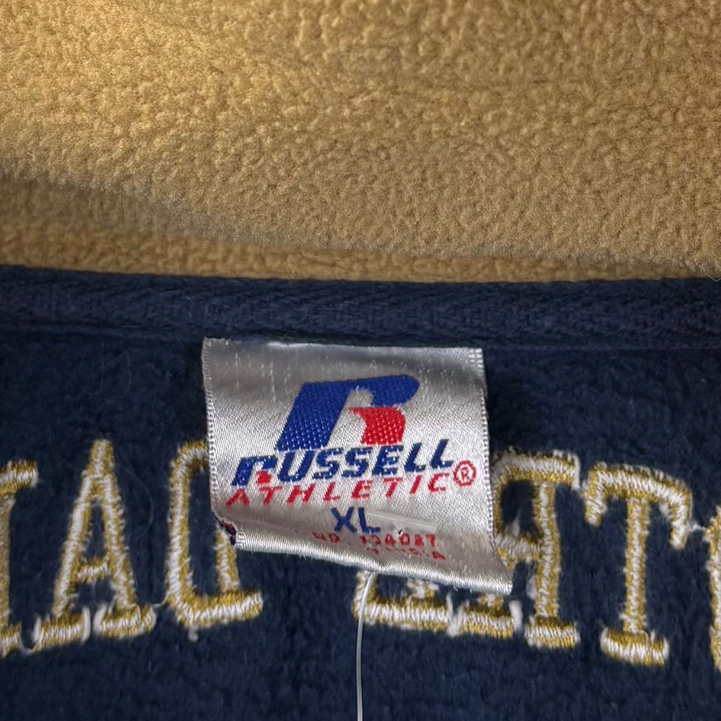 Russel Athletic Football Fleece Jacke Notre Dame Irish bestickt Marikeblau XL - Vinverse