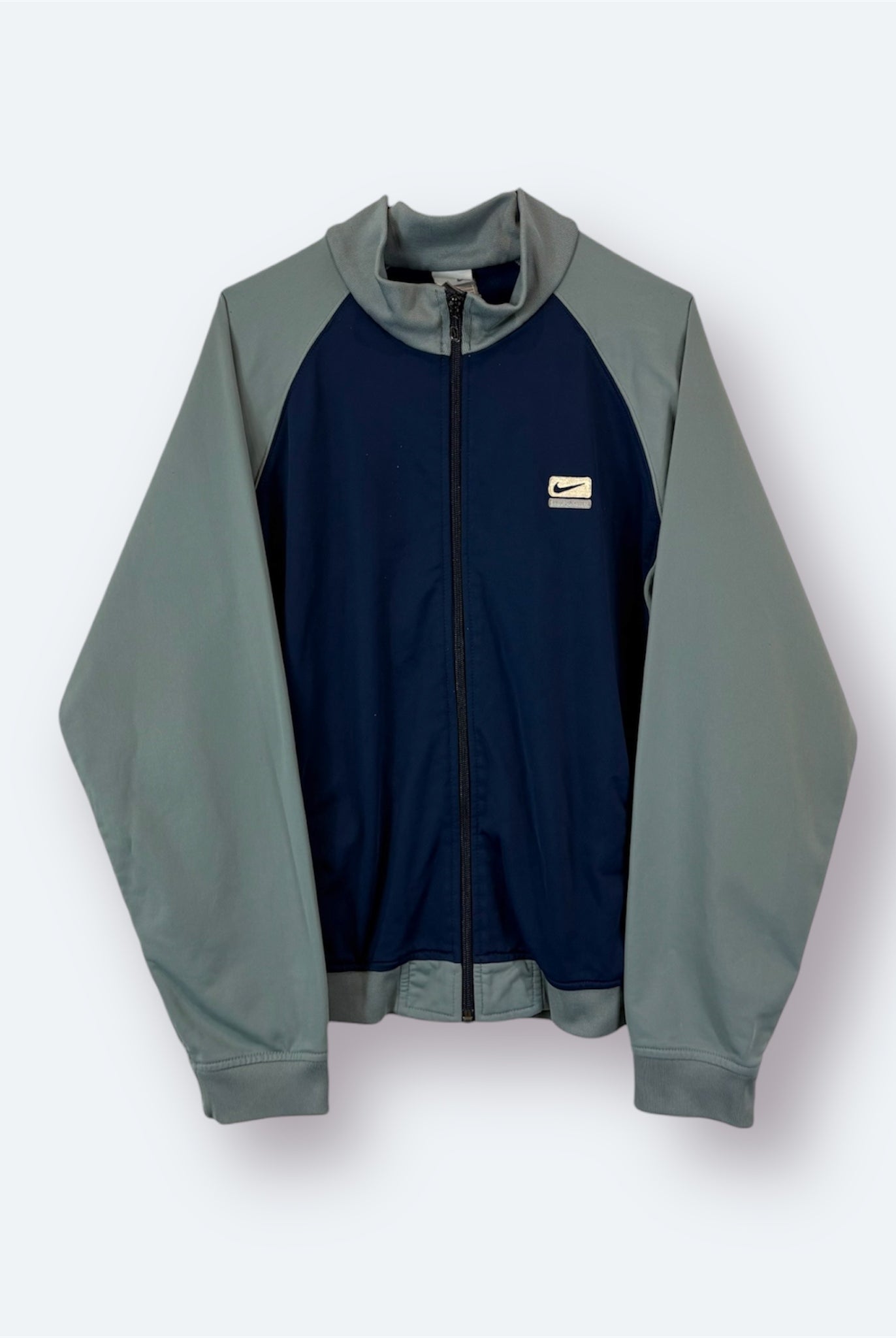 Nike 2000s Y2K Trainingsjacke Marineblau Grau S - Vinverse