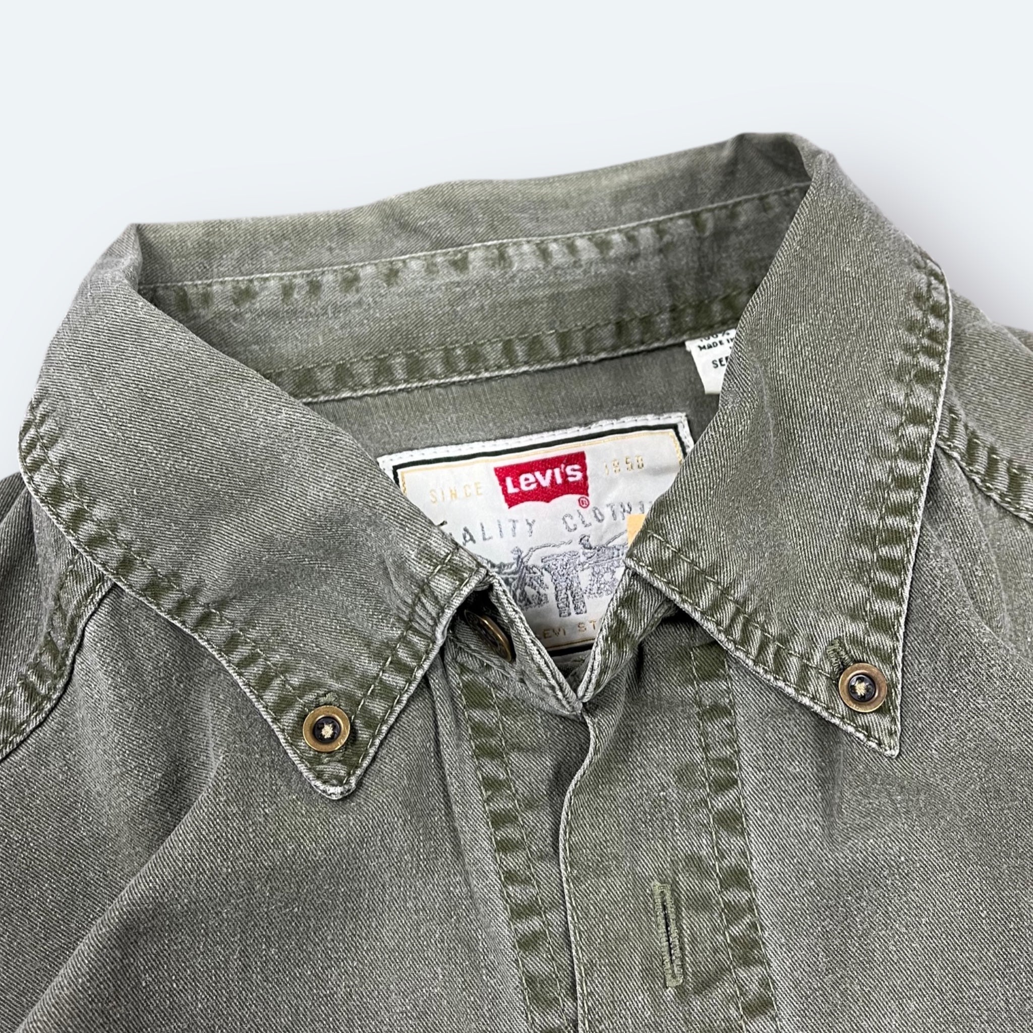 Levis Vintage Hemd Cropped Khaki L - Vinverse
