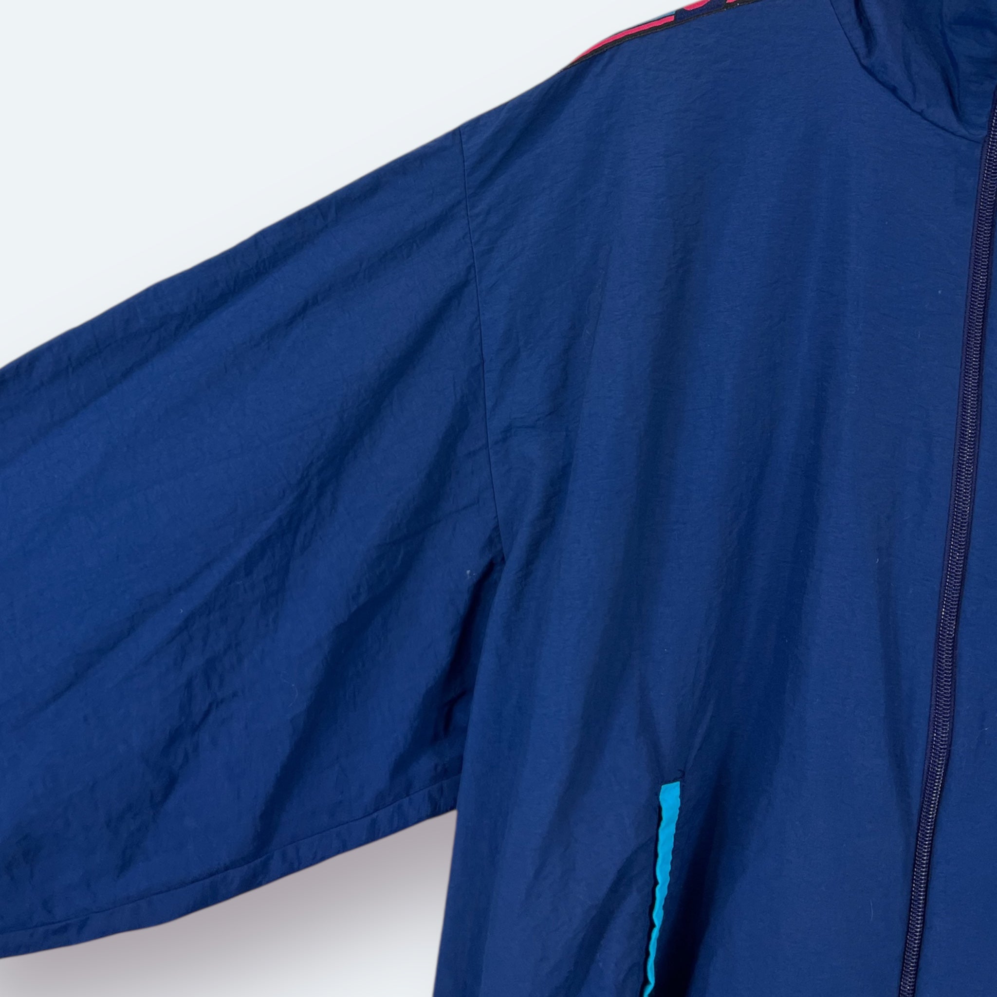Acics 90er Vintage Trainingsjacke Blau L - Vinverse
