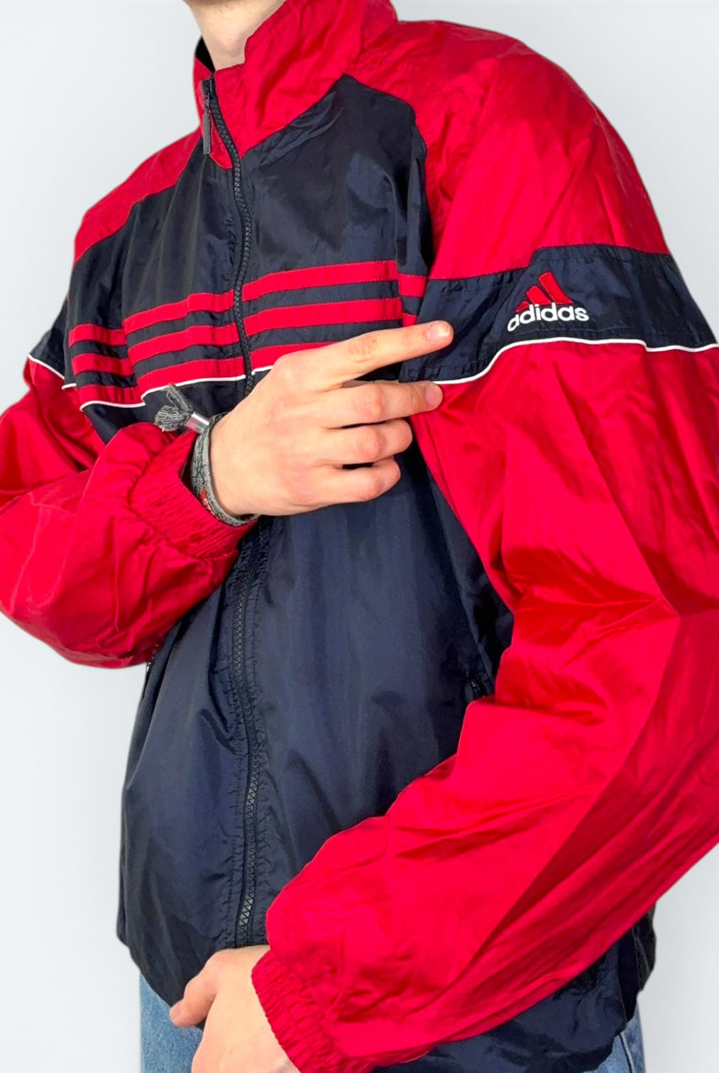Adidas Trainingsjacke 2002 Rot Schwarz L - Vinverse