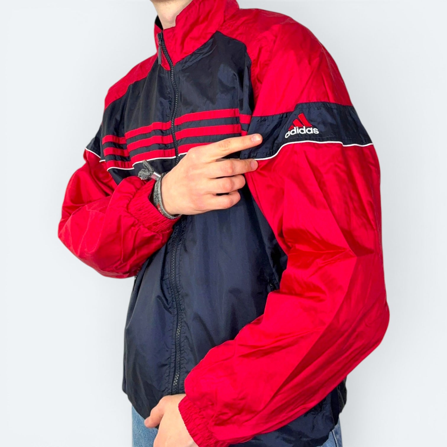 Adidas Trainingsjacke 2002 Rot Schwarz L - Vinverse