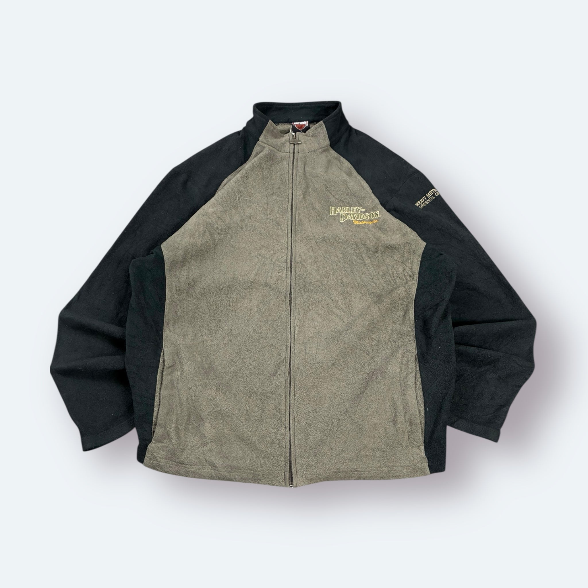 Harley Davidson Fleece Jacke Grau Schwarz XL - Vinverse