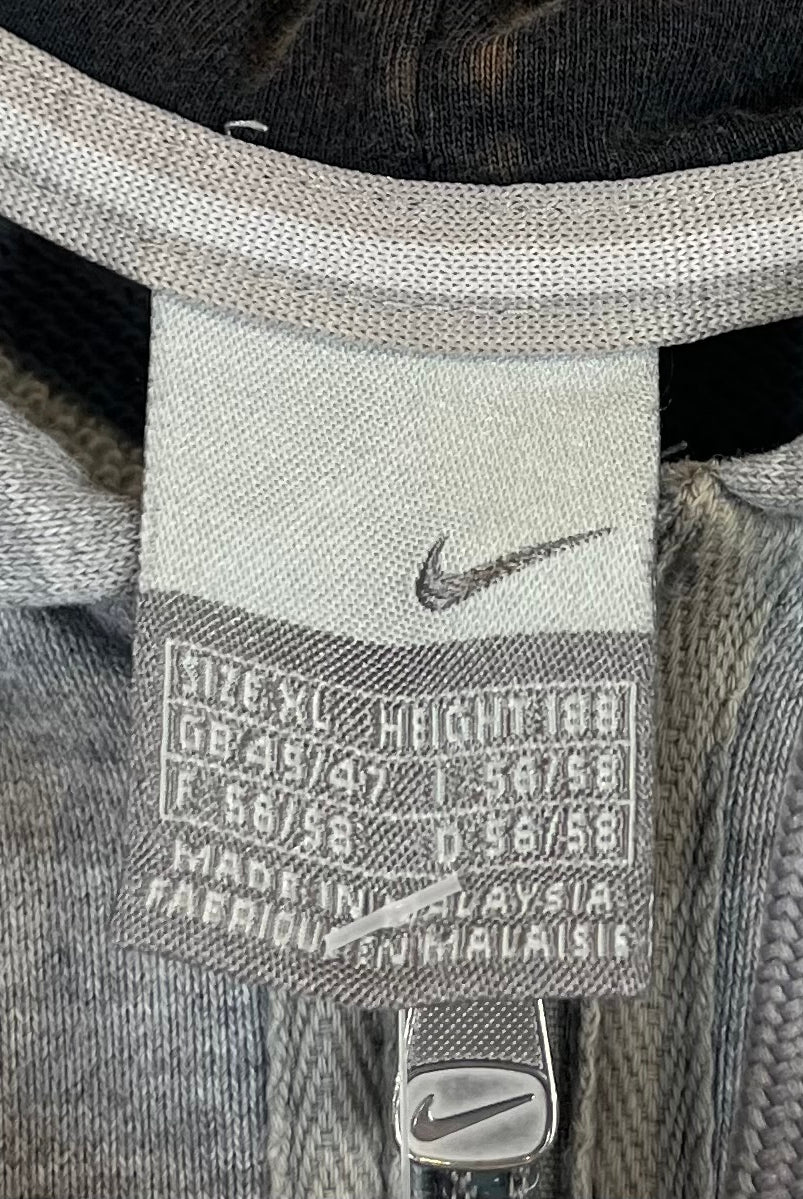 Nike Athletic 2000er Zip Hoodie bestickt Grau XL - Vinverse