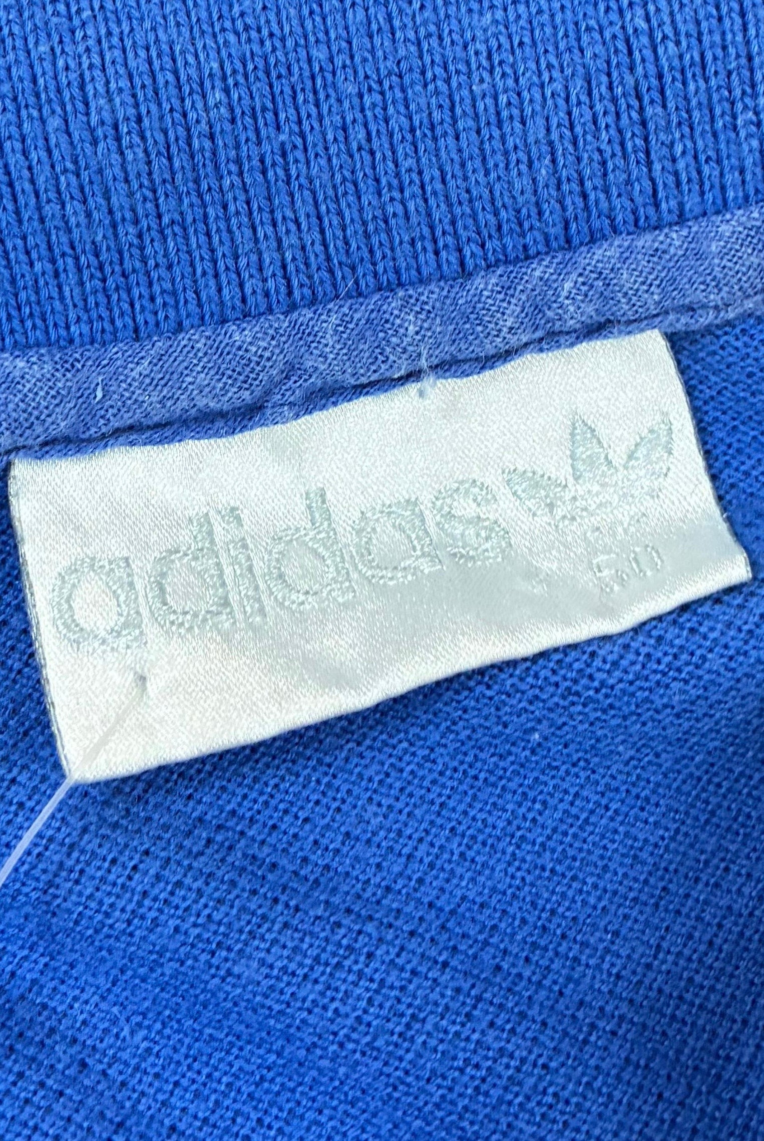 Adidas 80er Vintage Polo Shirt bestickt Blau M - Vinverse