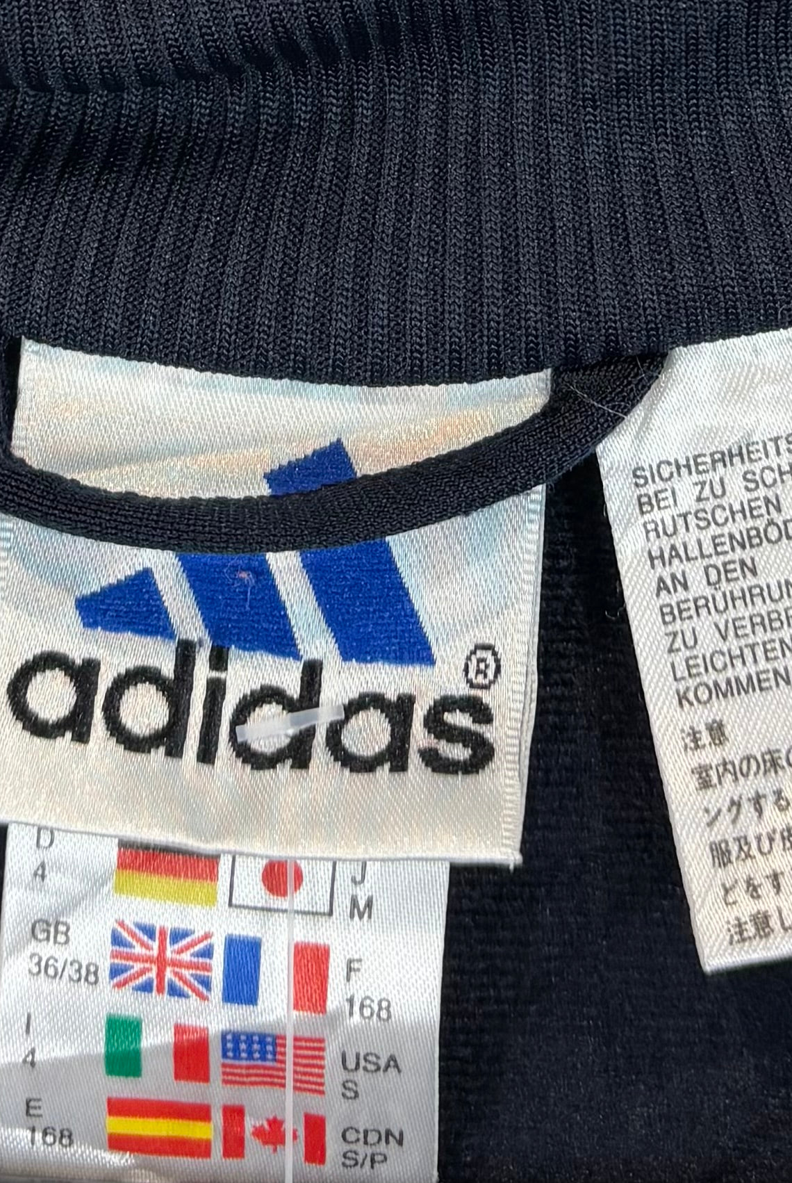 Adidas Vintage Trainingsjacke Grau Schwarz S - Vinverse