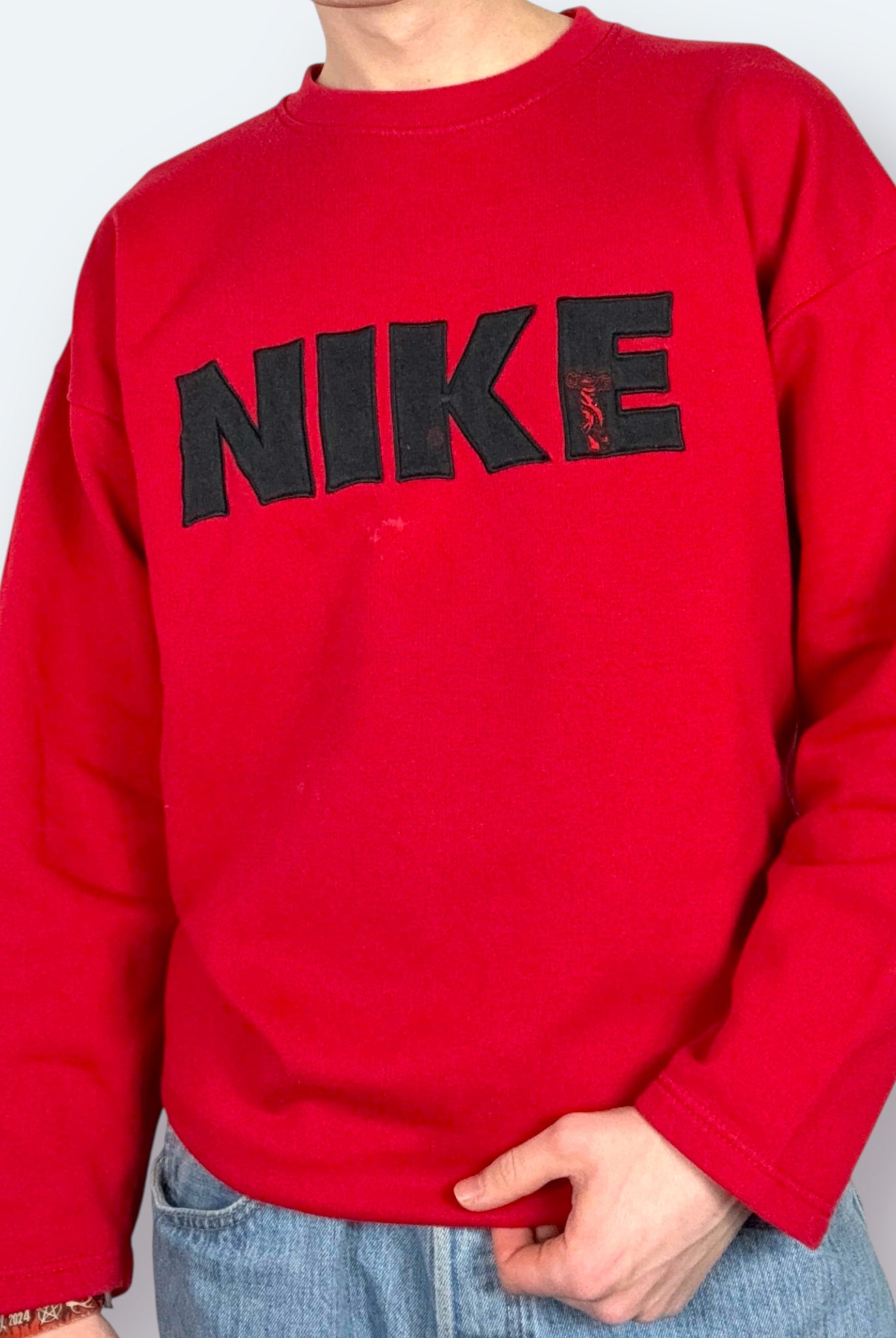 Nike Vintage Sweater seltenes Tag Rot L - Vinverse