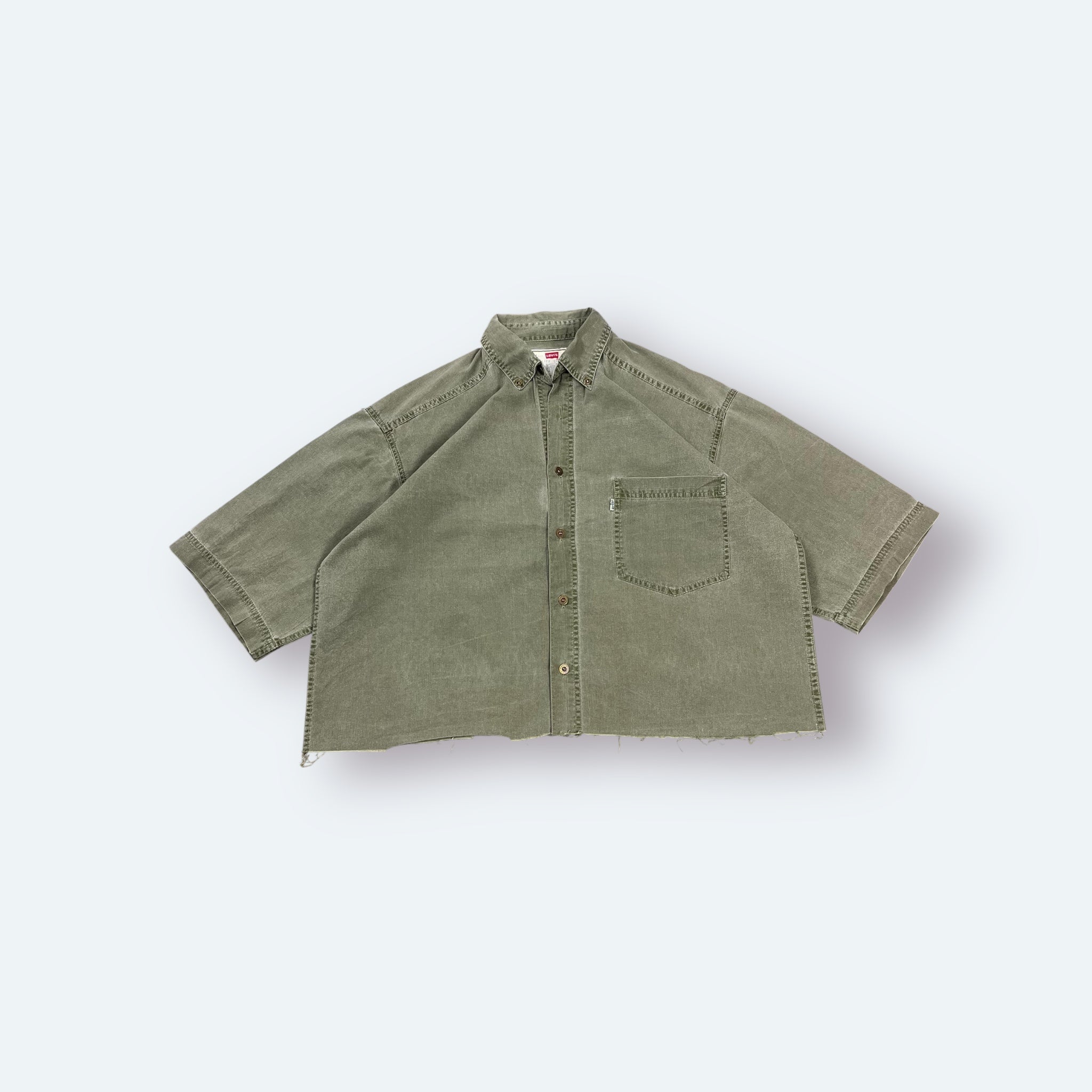 Levis Vintage Hemd Cropped Khaki L - Vinverse