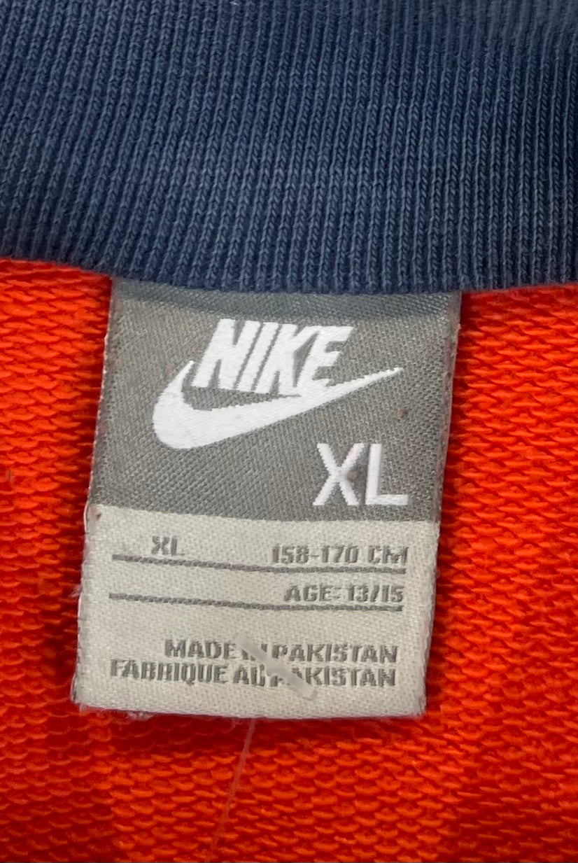 Nike 2000er Sweatjacke bestickt mit Backprint Rot XL - Vinverse