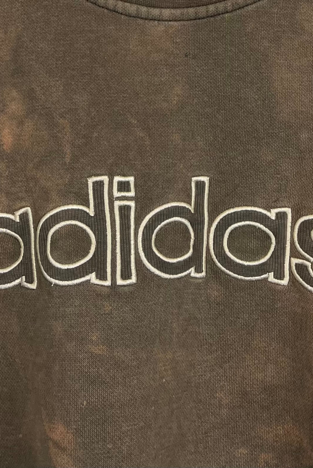 Adidas 2000er Sweater Braun Gebleicht Sticklogo L - Vinverse