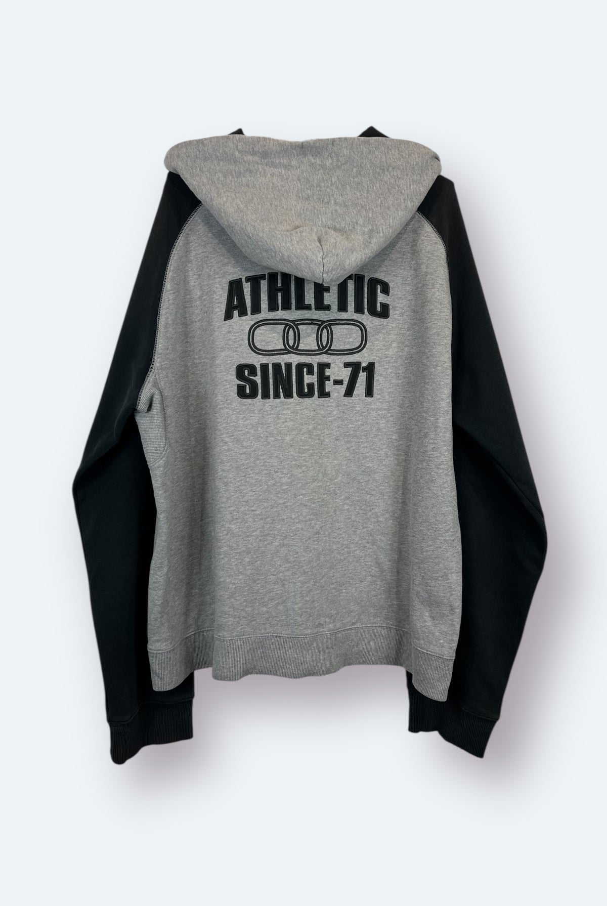 Nike Athletic 2000er Zip Hoodie bestickt Grau XL - Vinverse