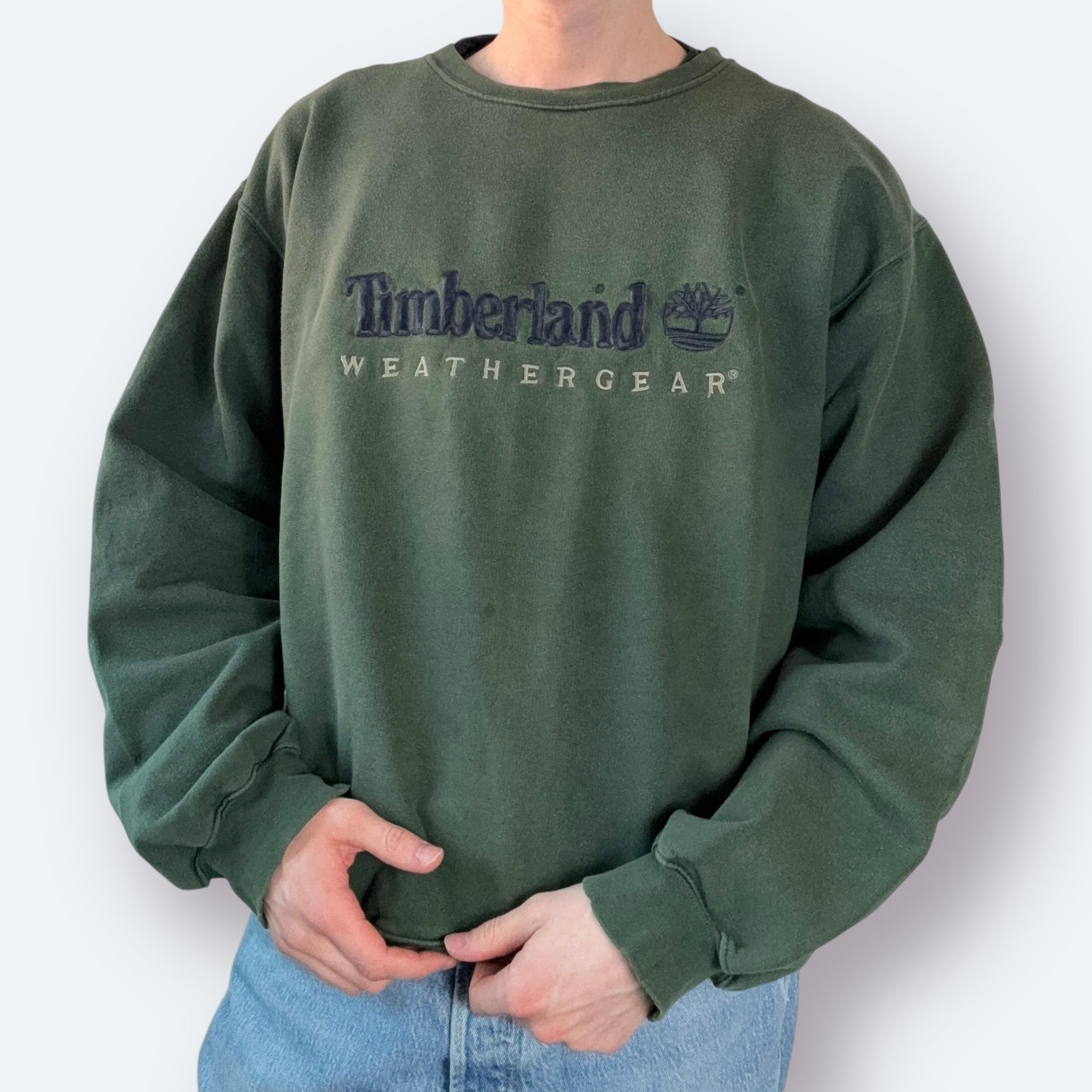 Timberland 90s Big Logo Sweater Grün L - Vinverse