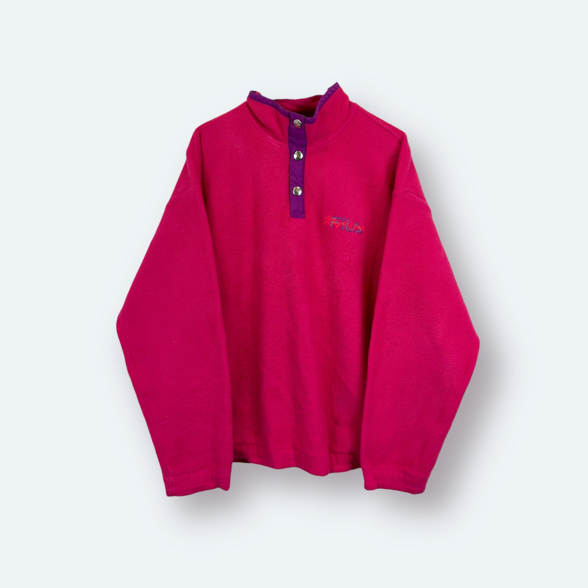 Fila Magic Line 90s Vintage Fleece Sweater Pink L - Vinverse