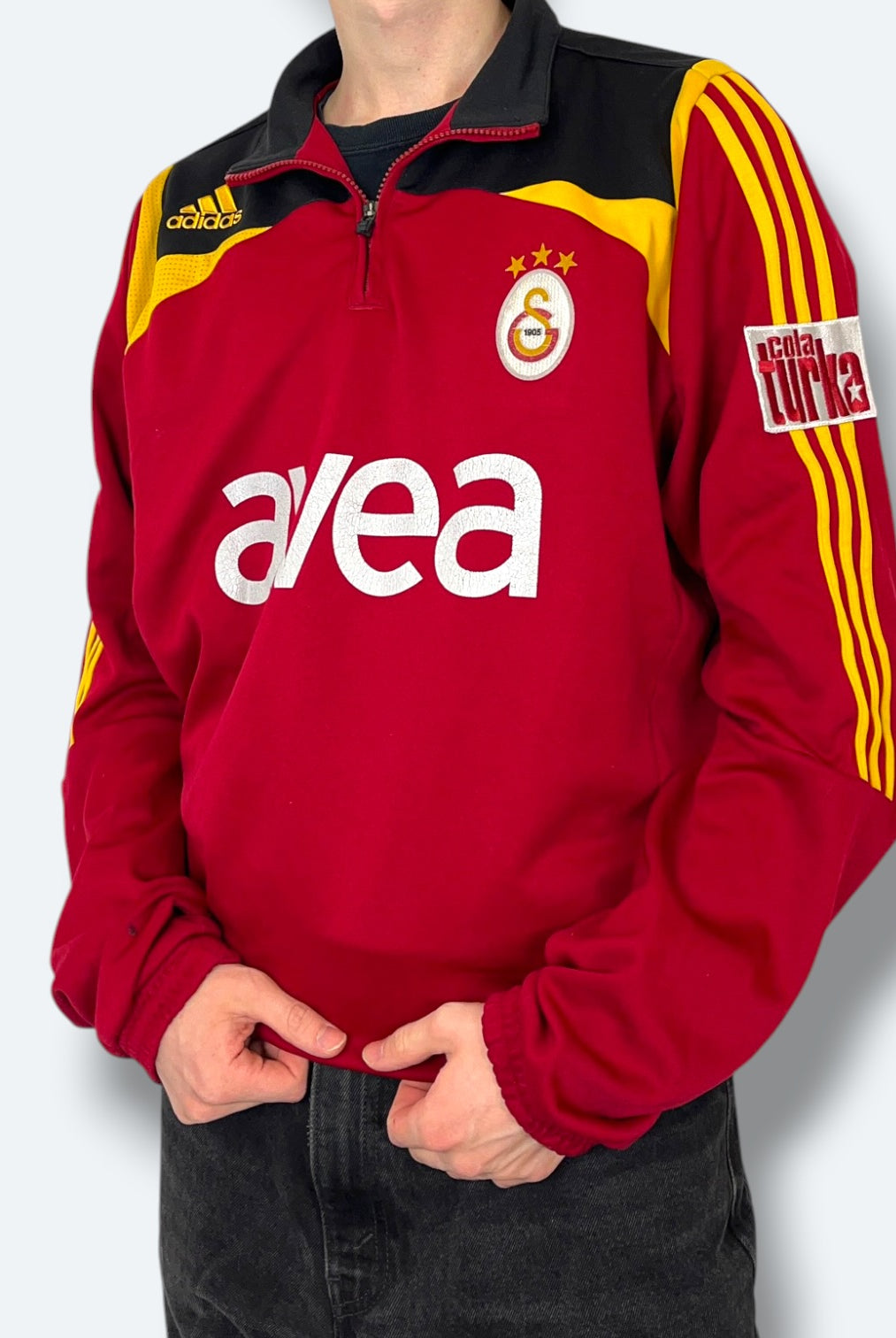 Adidas Quarter Zip Training Top Galatasaray 2007/ 08 Rot XL - Vinverse