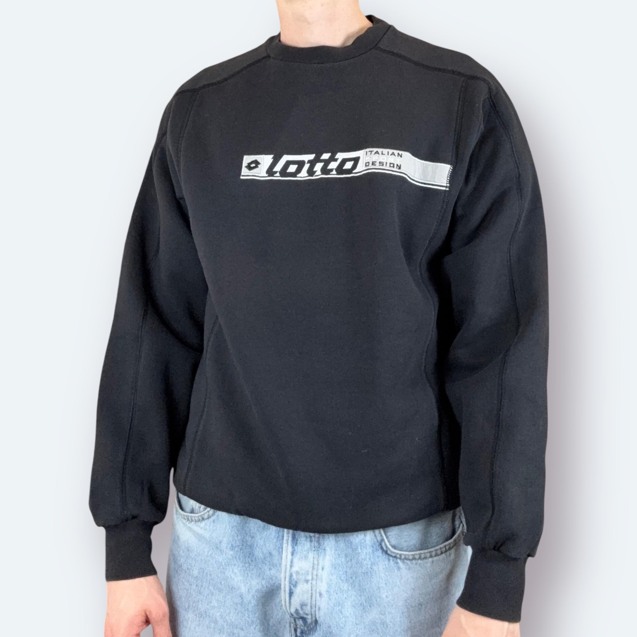 Lotto Crewneck Sweater bestickt Schwarz L - Vinverse