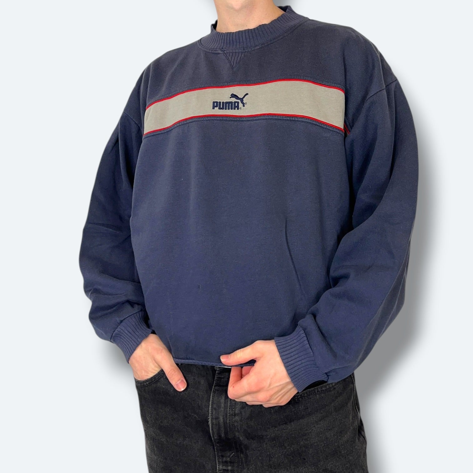 Puma Vintage Sweater 90s Marineblau L - Vinverse