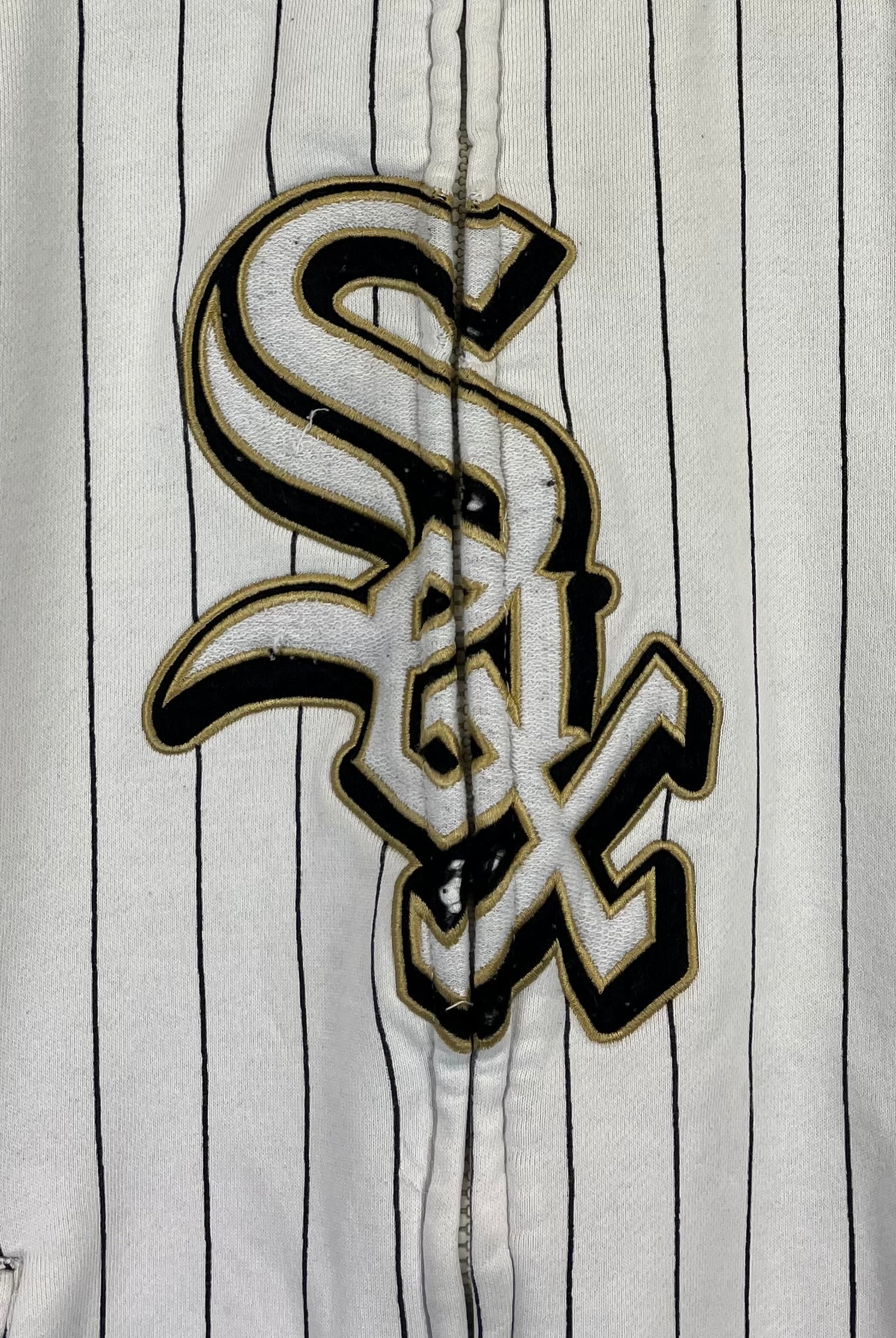 Majestic White Sox Zip Hoodie bestickt Weiß S - Vinverse