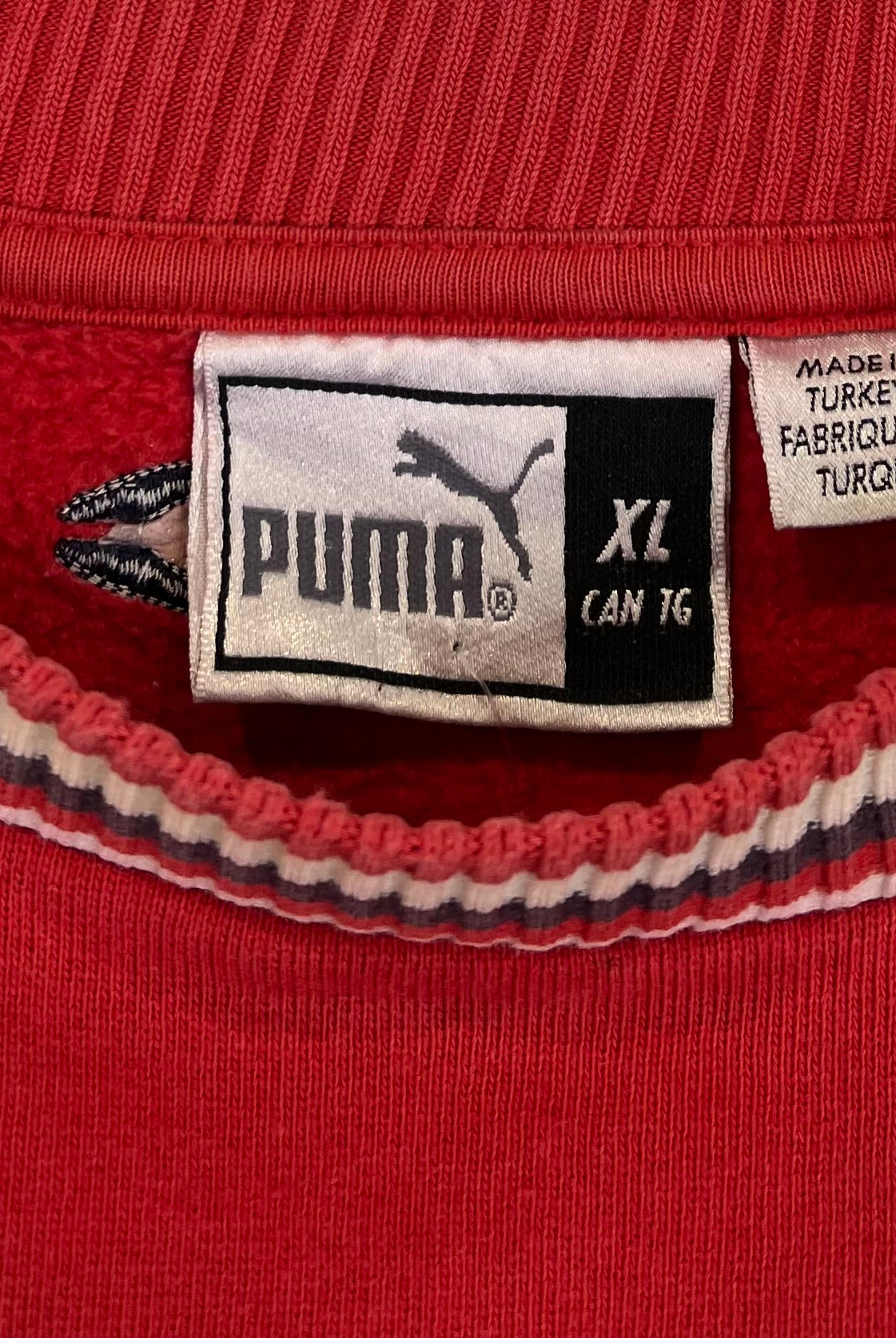 Puma Vintage Sweater Rot 90s Sticklogo Unisex Pullover XL - Vinverse