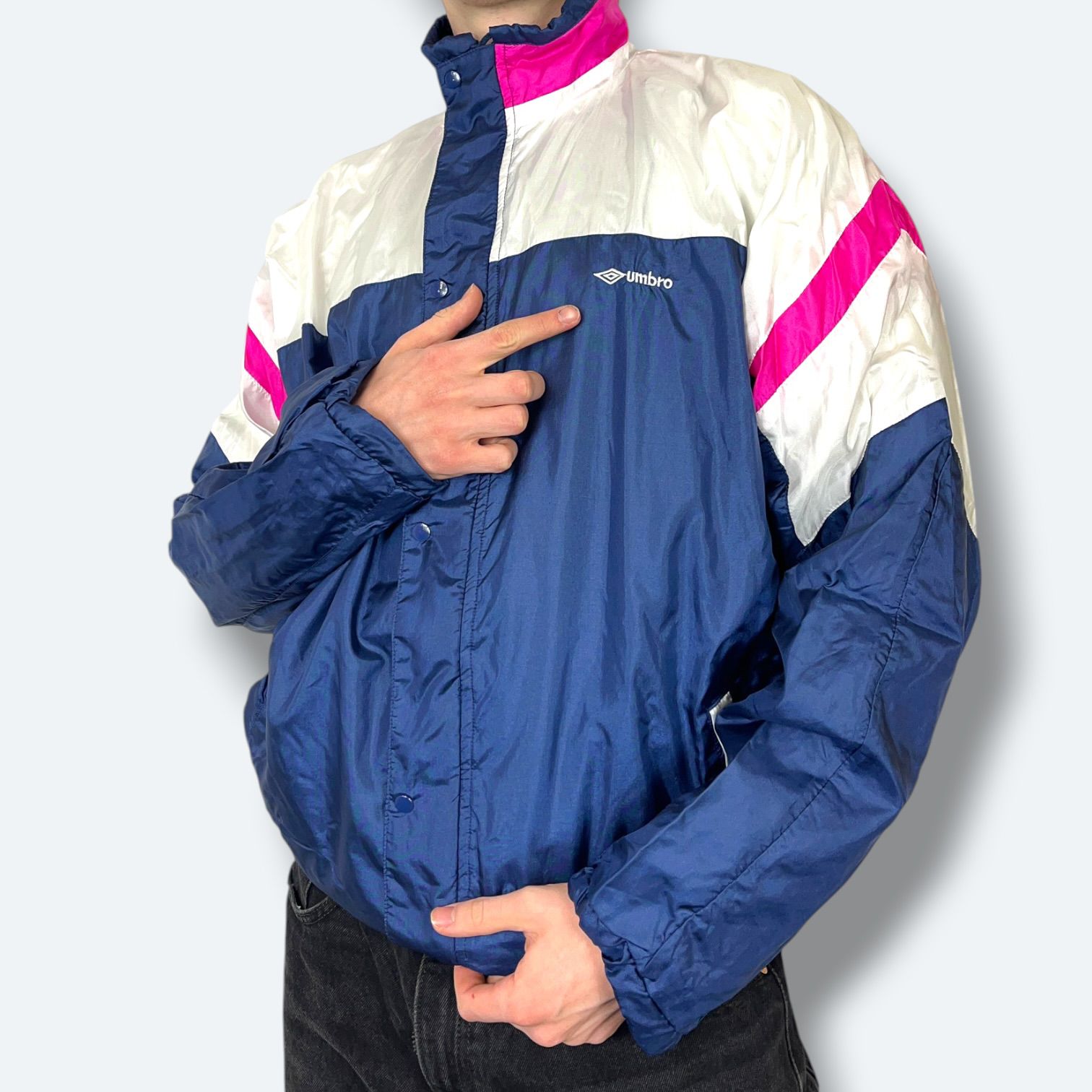 Umbro Vintage Outdoor Jacke Pink Blau L - Vinverse