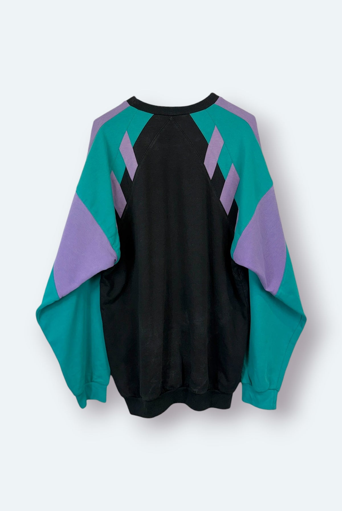Adidas Vintage Sweater Geometric Colorblock Schwarz M – Foto 8