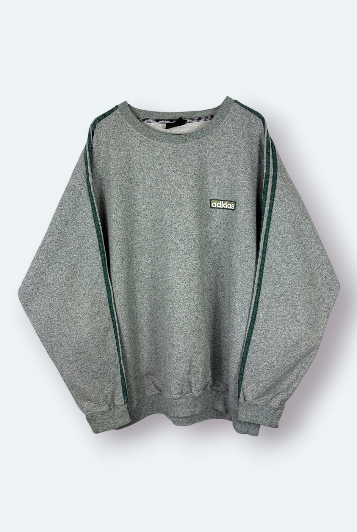 Adidas Vintage Sweater Streifen Grau XL