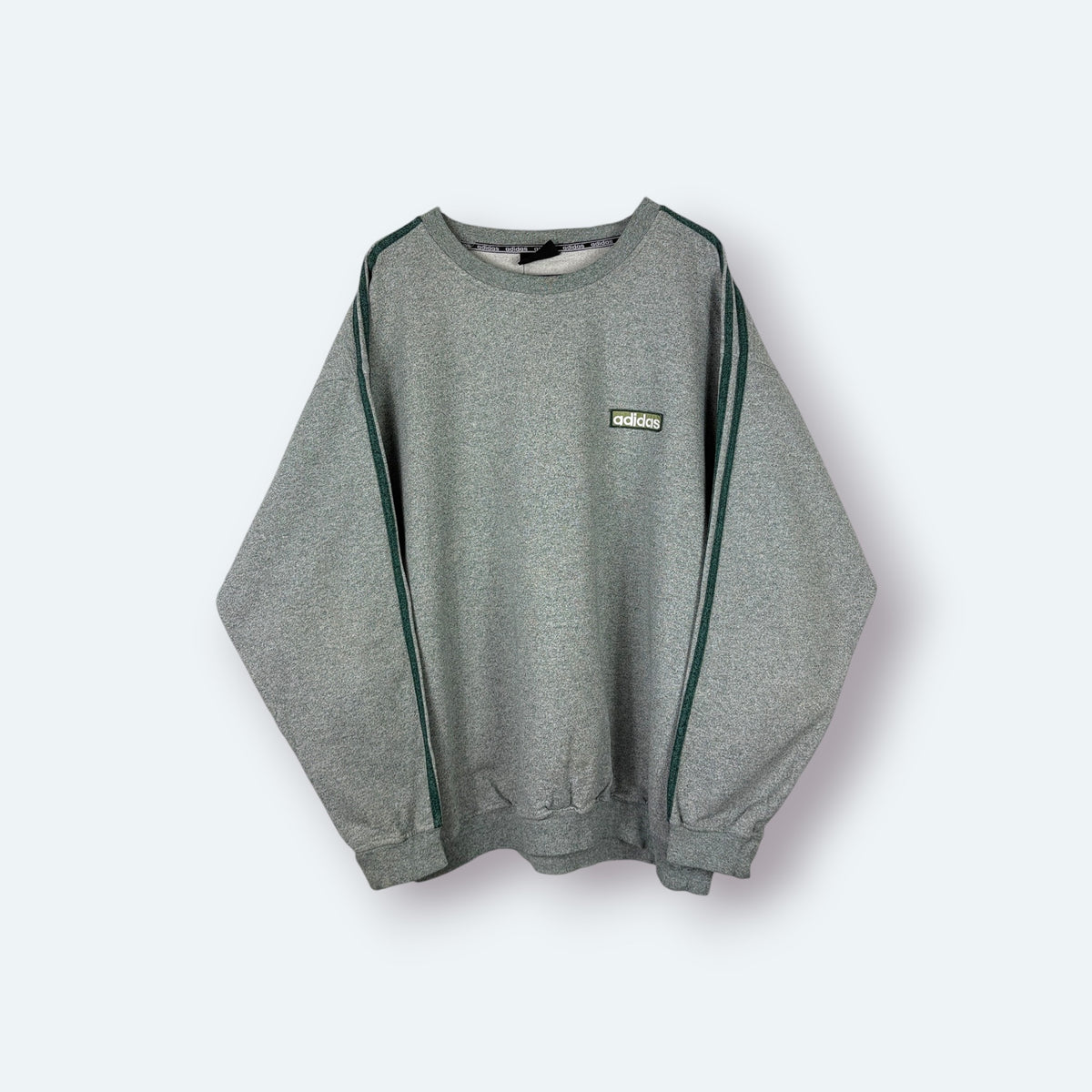 Adidas Vintage Sweater Streifen Grau XL