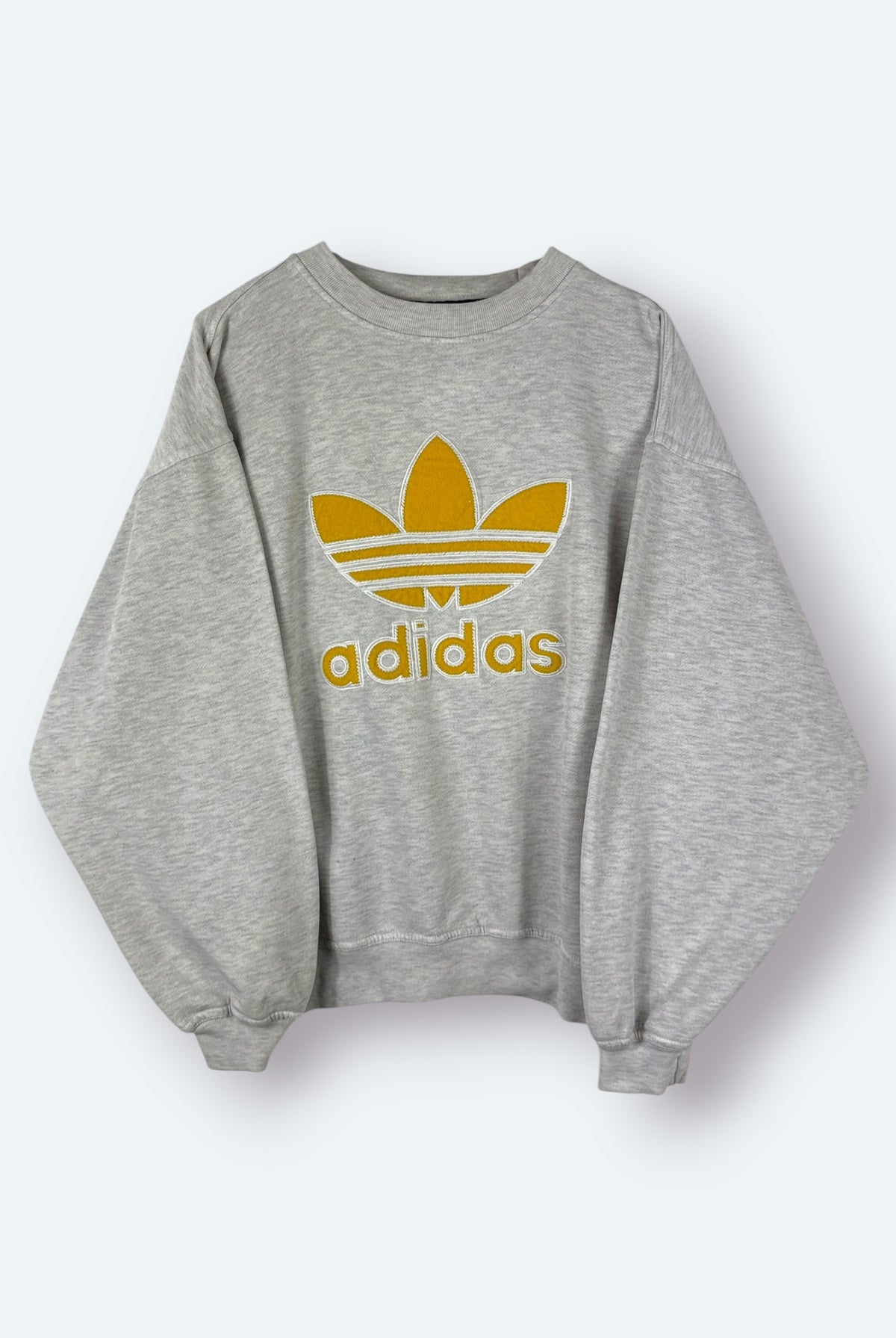 Adidas Vintage Sweater Trefoil Grau S