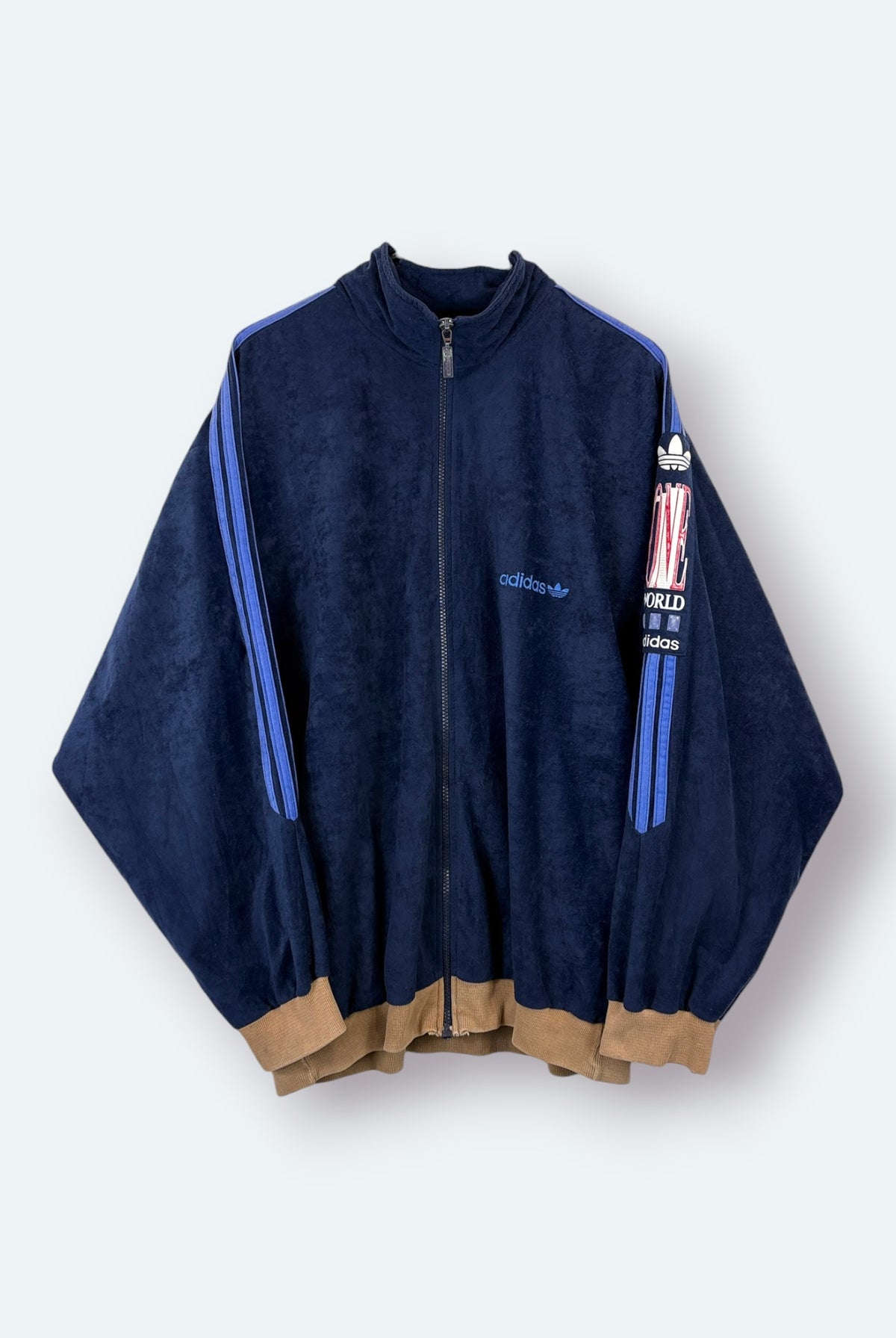 Adidas Vintage Sweatjacke Blau XL