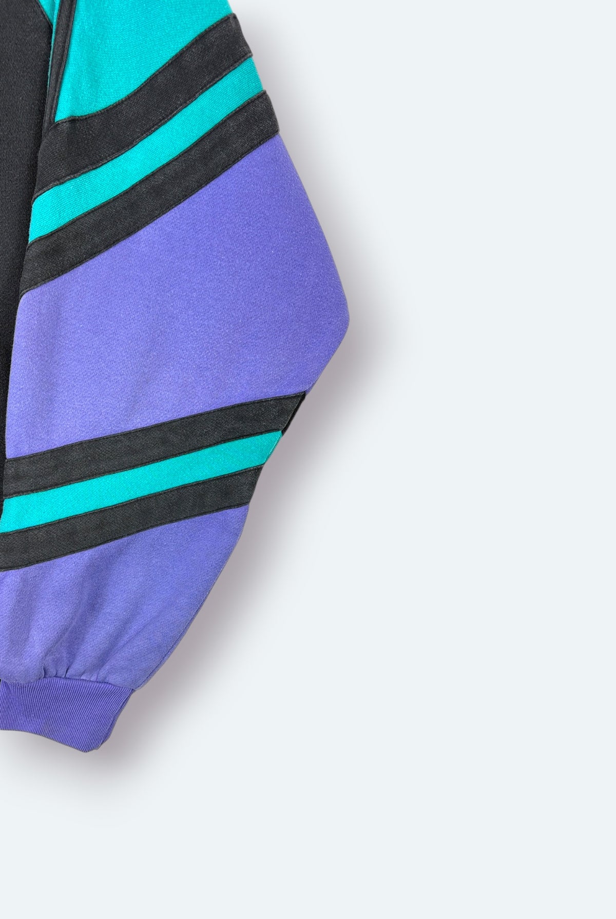 Adidas Vintage Sweatjacke Schwarz Türkis Lila M – Foto 2