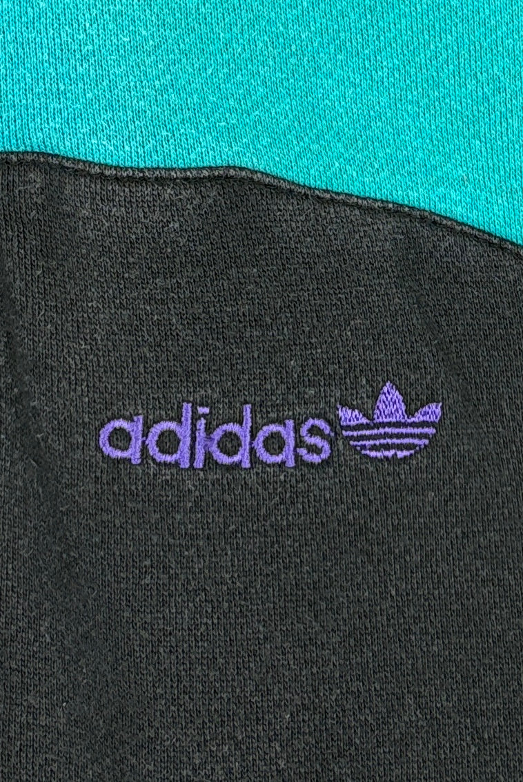 Adidas Vintage Sweatjacke Schwarz Türkis Lila M – Foto 3