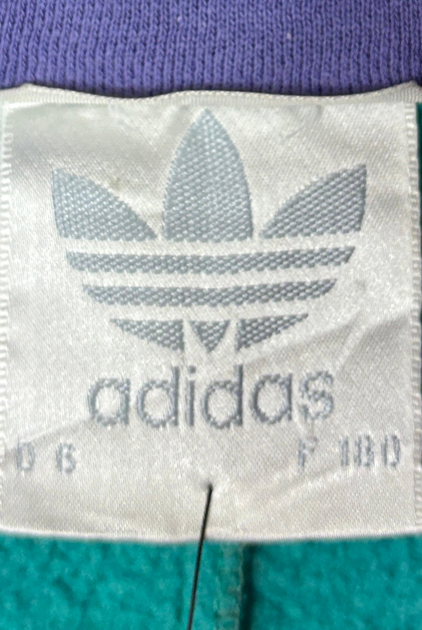 Adidas Vintage Sweatjacke Schwarz Türkis Lila M – Foto 5