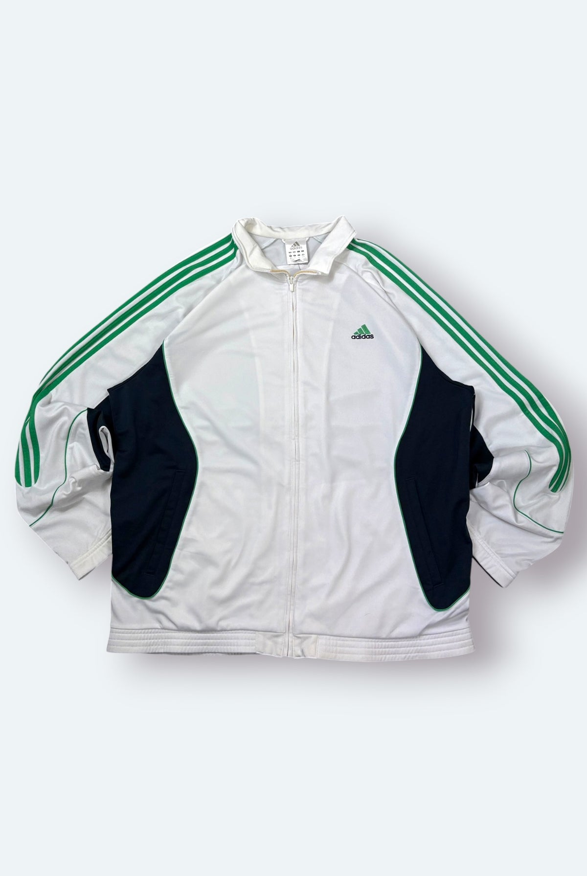Adidas Vintage Trainingsjacke Streifen Weiß XL