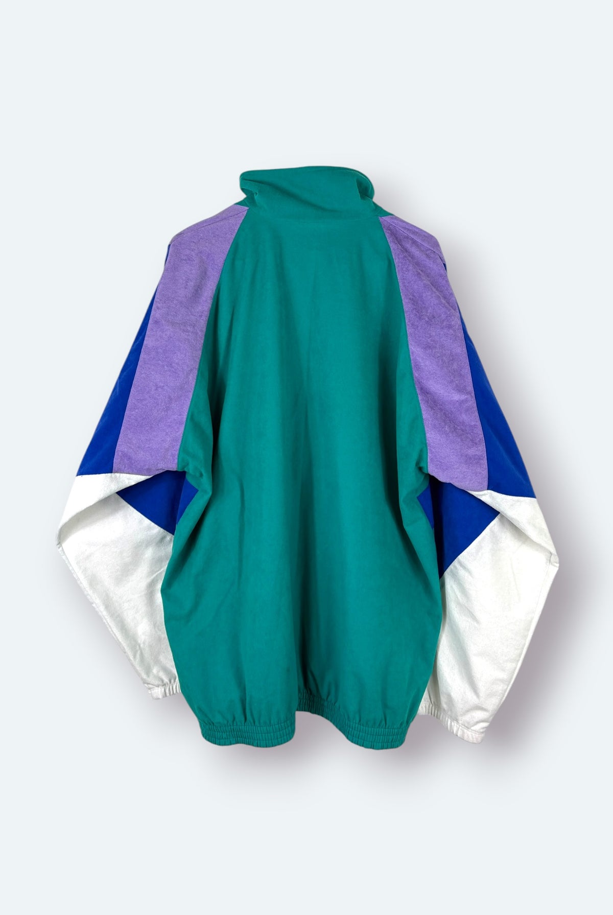American Place Vintage Samt Trainingsjacke Colorblock Grün XL – Foto 9