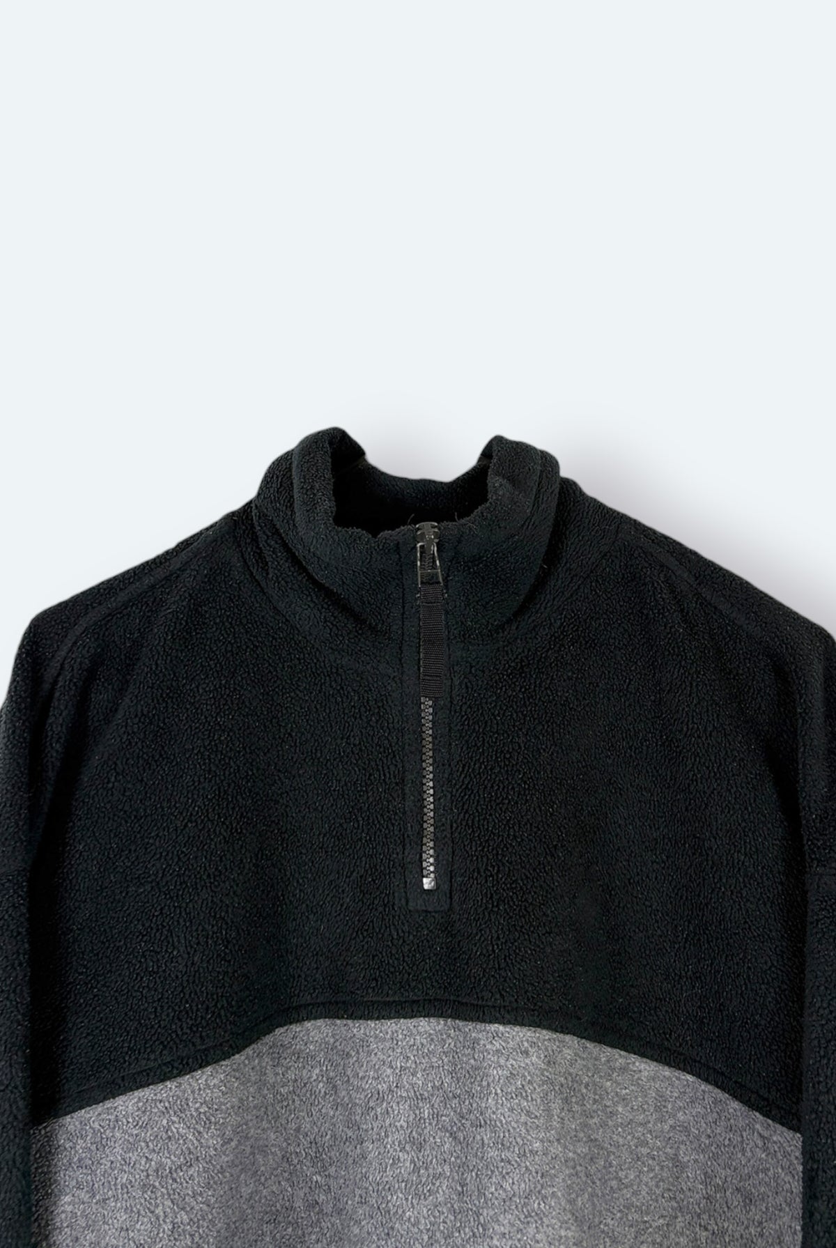 Canda Vintage Fleece Half Zip Colorblock Blau/Schwarz L – Foto 3