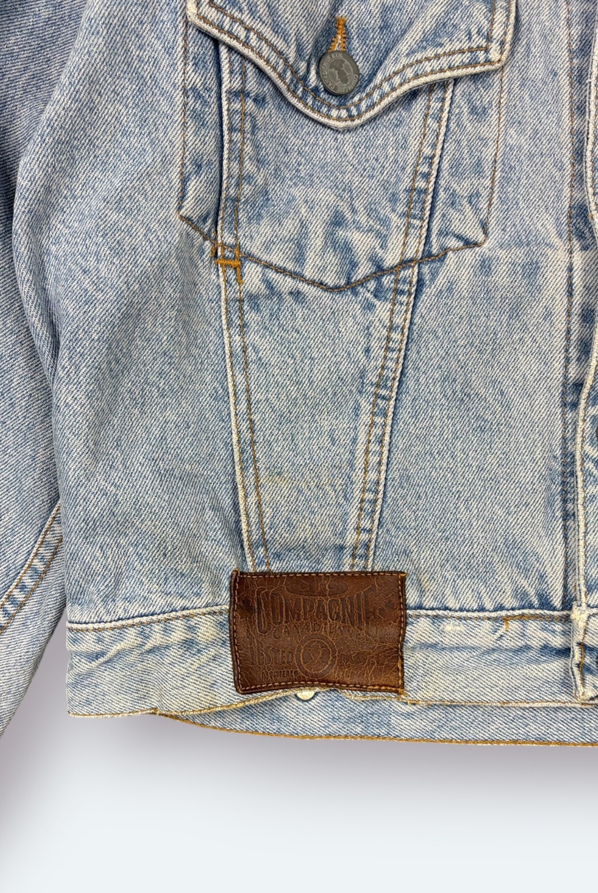 Compagnie Canadienne Vintage Jeansjacke Blau S – Foto 3