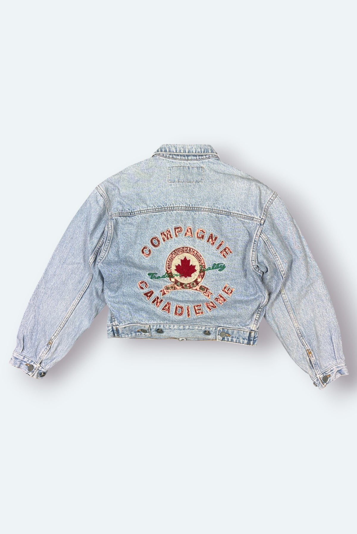 Compagnie Canadienne Vintage Jeansjacke Blau S – Foto 7