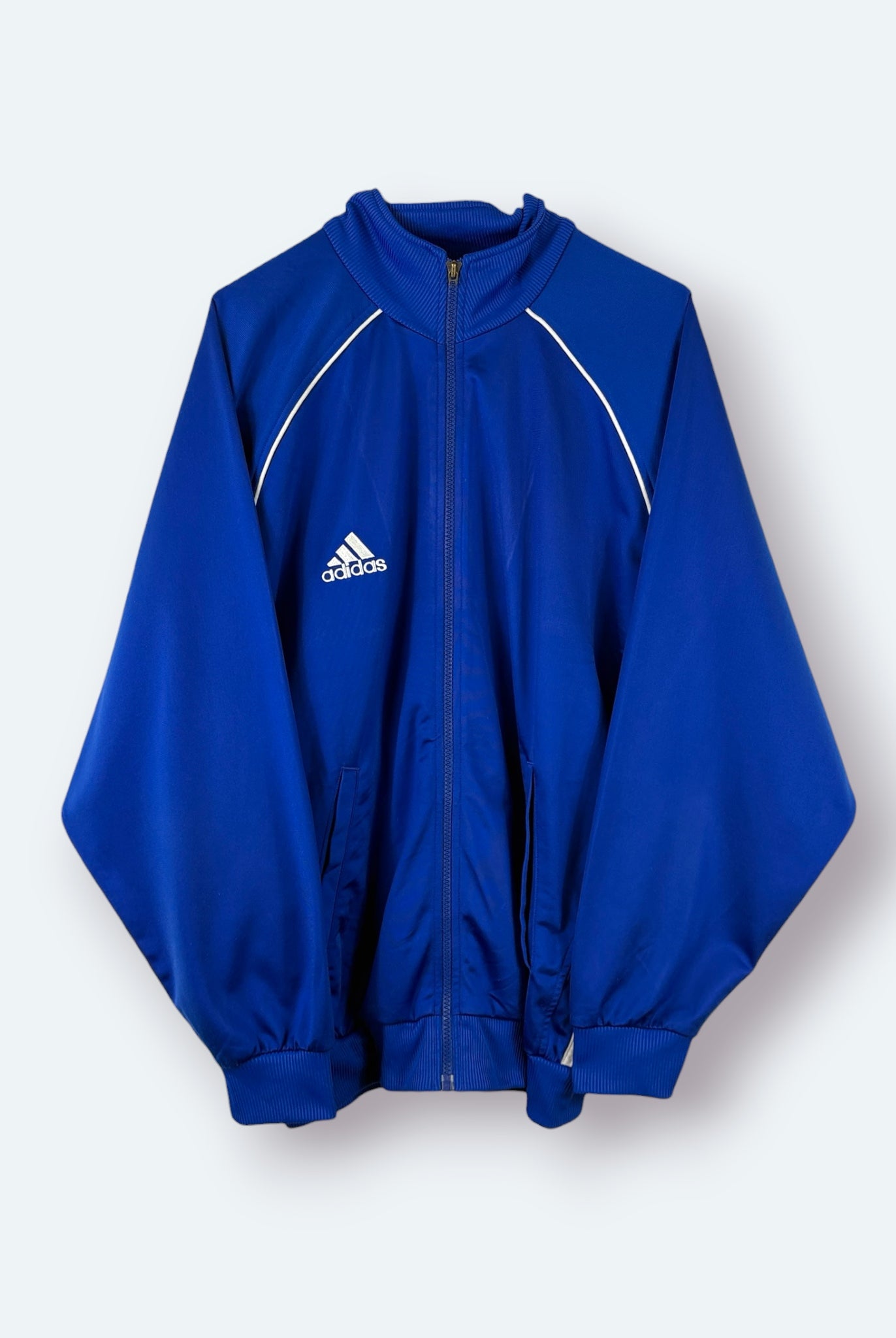 Adidas Vintage Trainingsjacke Blau M - Vinverse