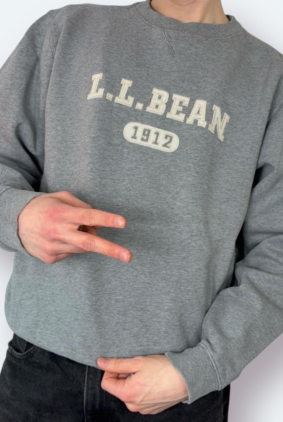L.L. Bean Vintage Sweater Grau M - Vinverse