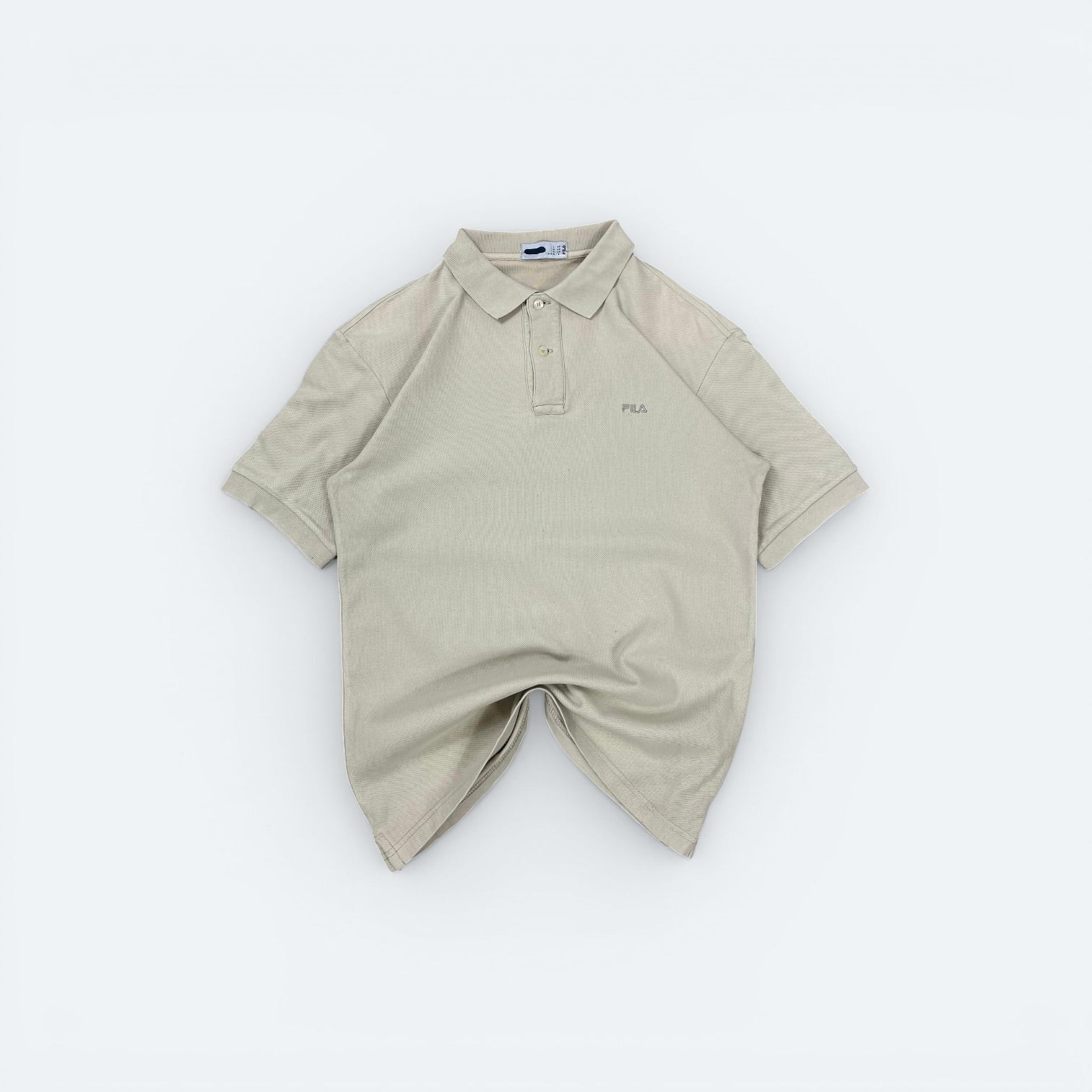 Fila Retro Polo Shirt Beige S - Vinverse